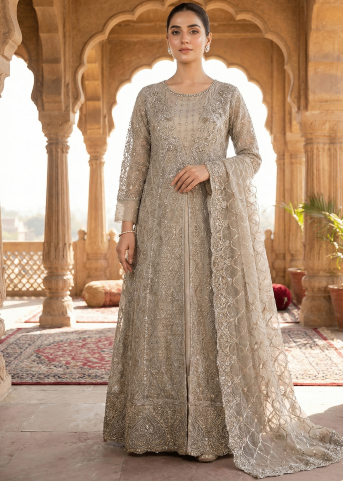 chiffon Maxi in Grey