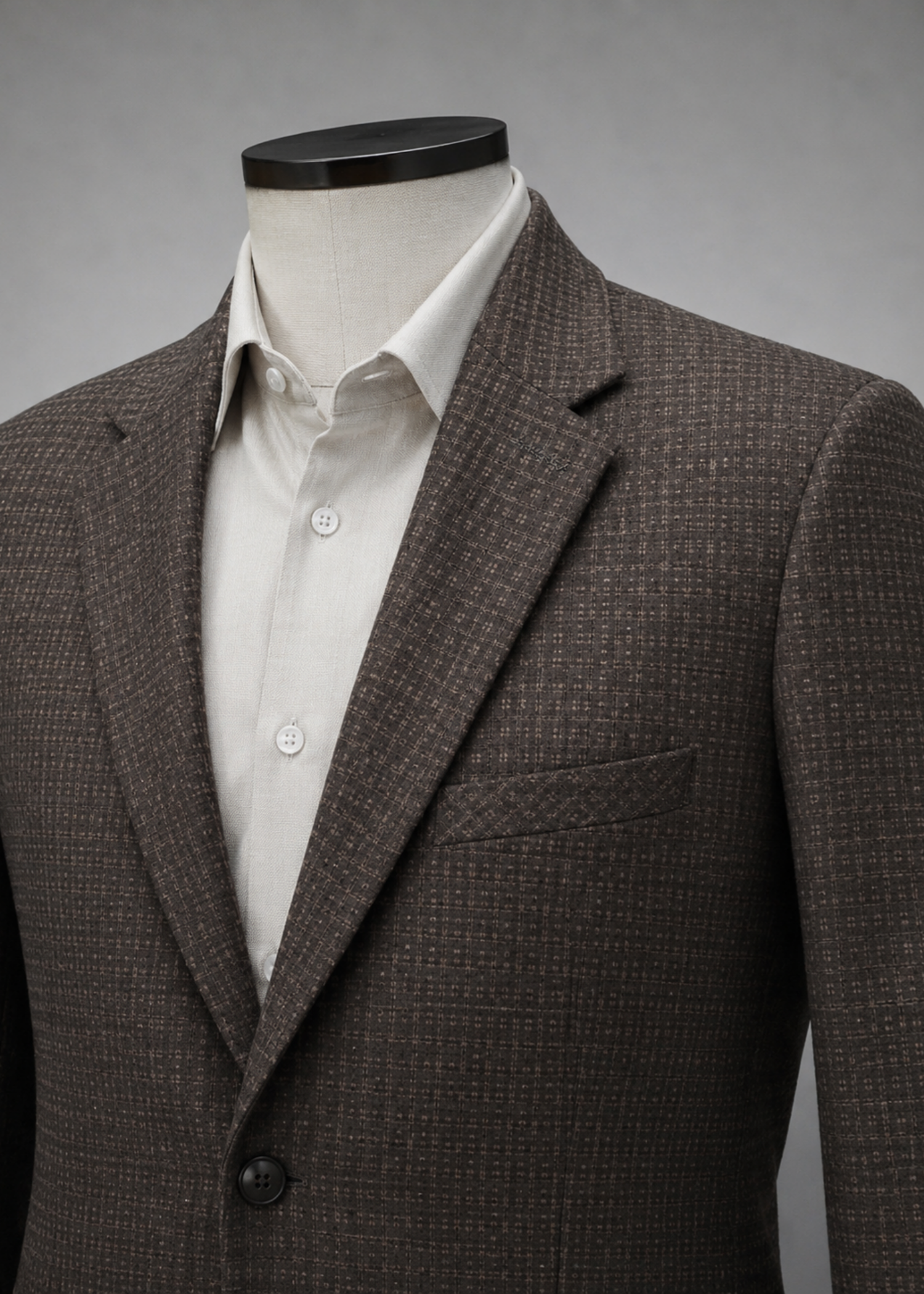 wool Blazer in Dark brown, black