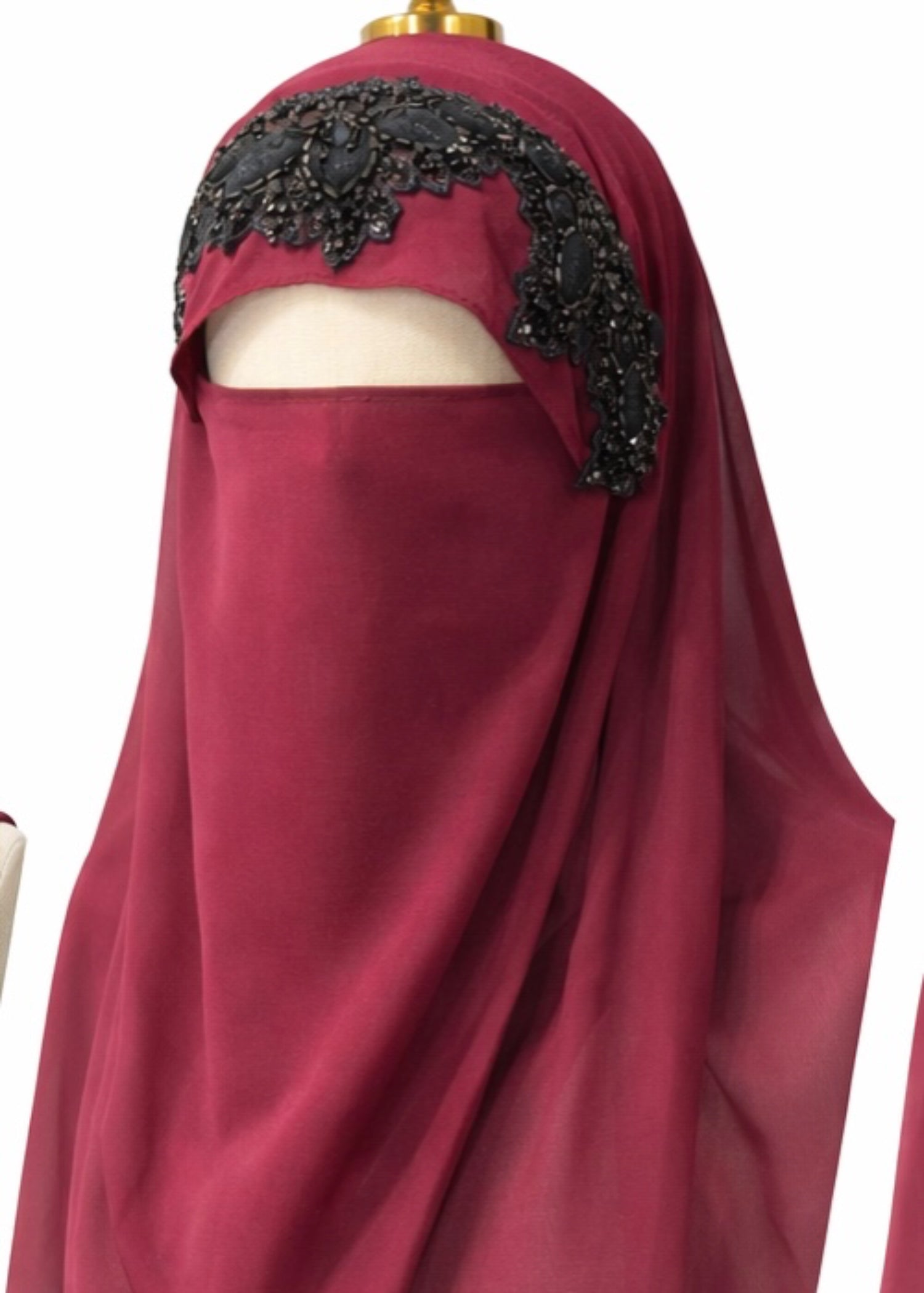 chiffon Hijab in Burgundy