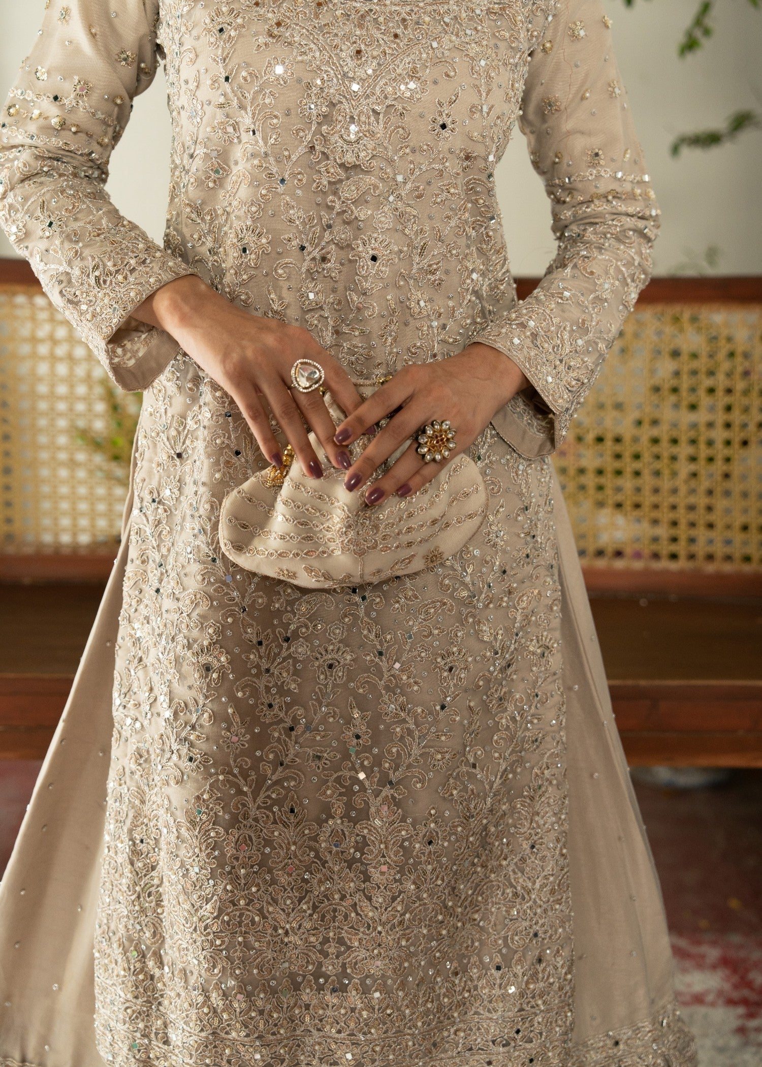 net Gharara in Silver