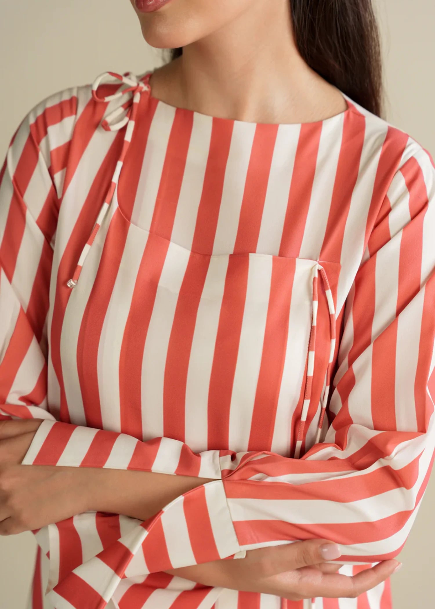 crepe Kurti in Orange