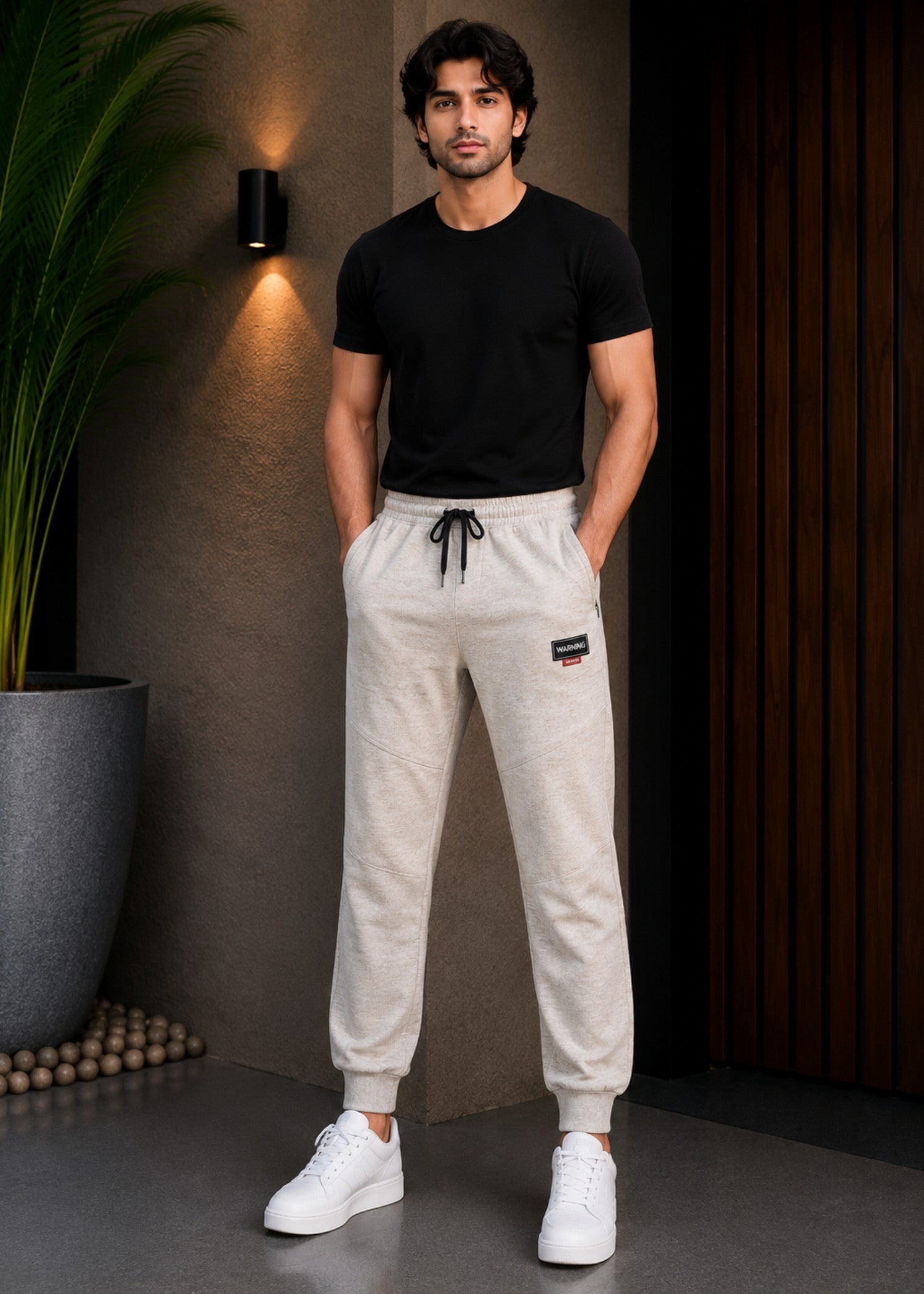 cotton Trousers in Bone