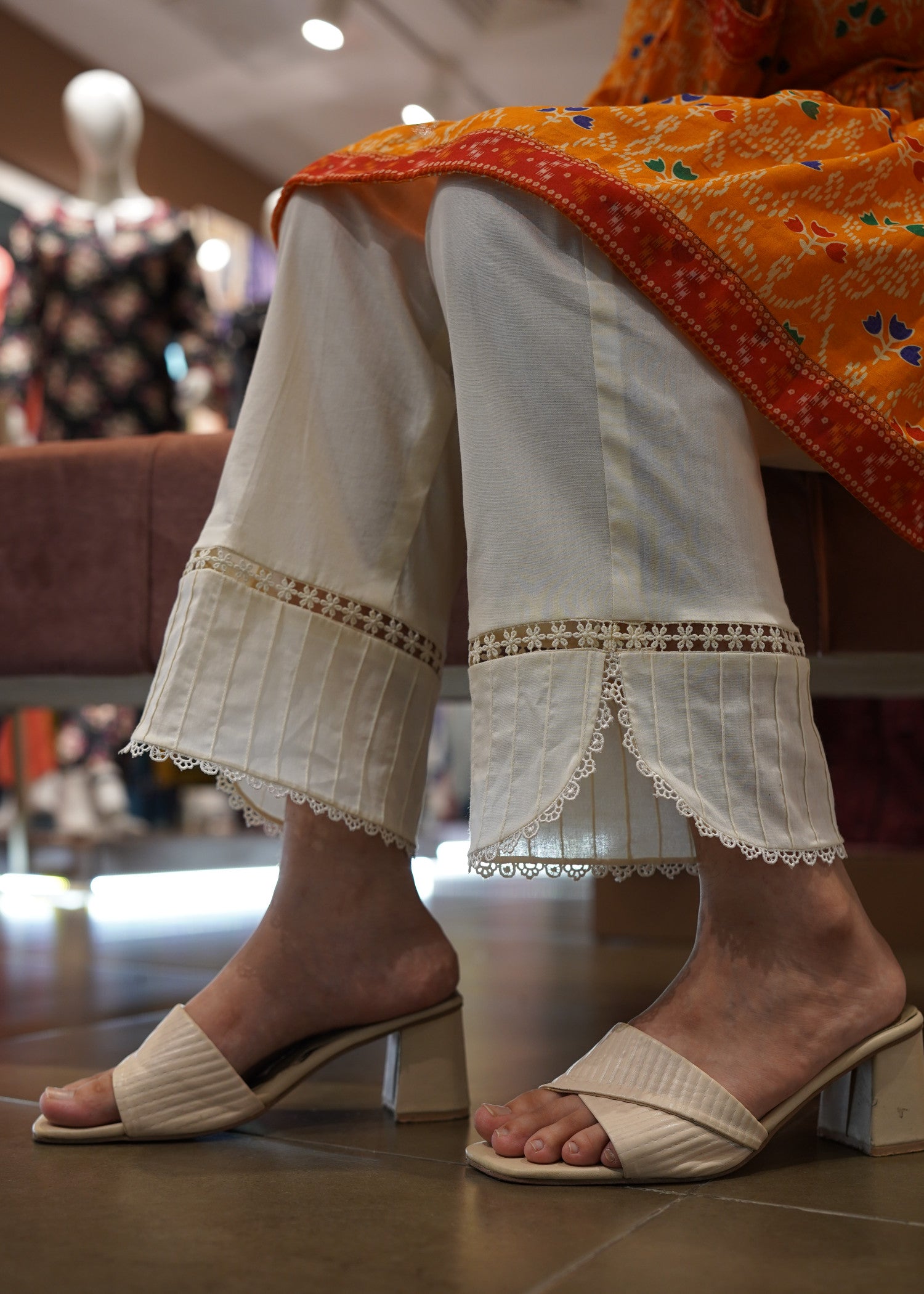 cambric Trousers in Ivory