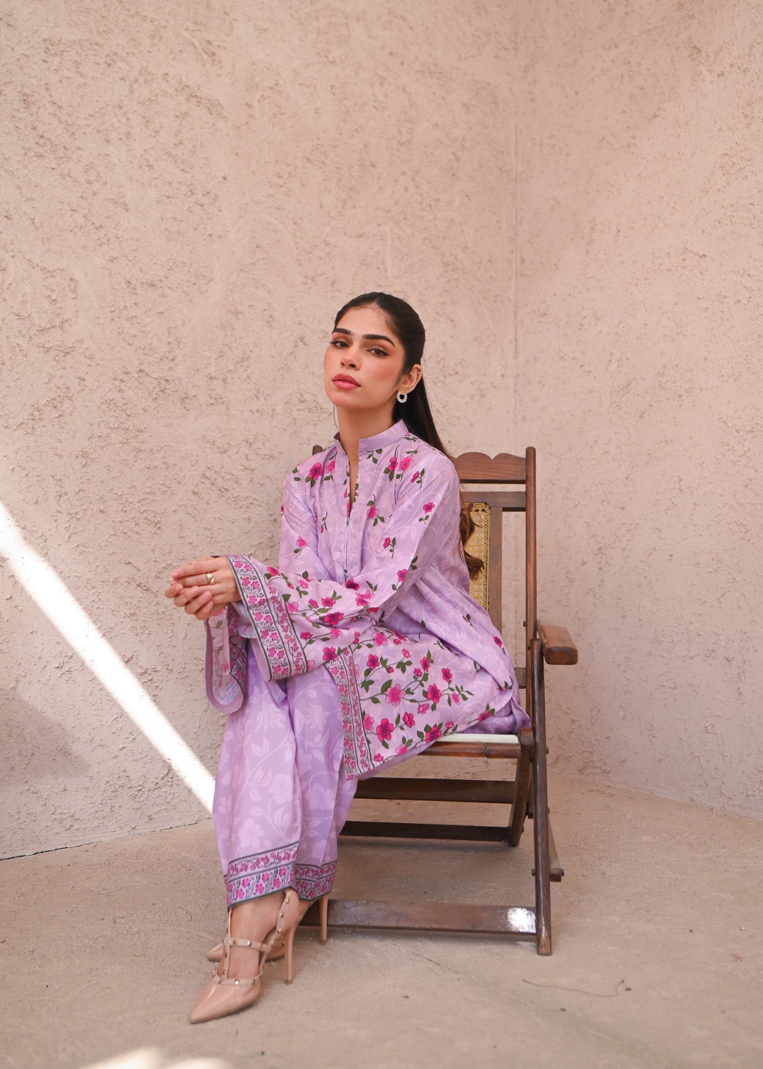 crepe Co Ord Sets in Lilac