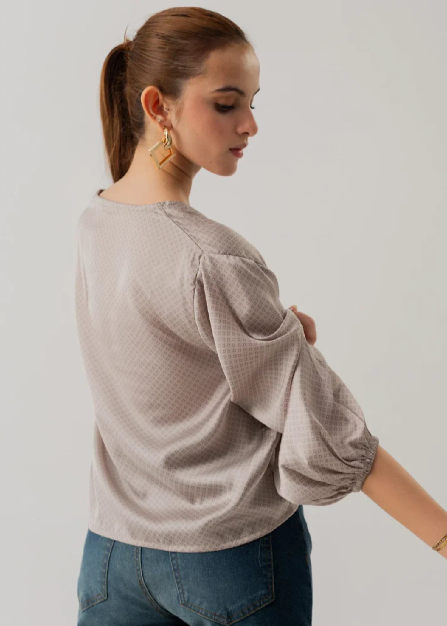 silk Top in Grey