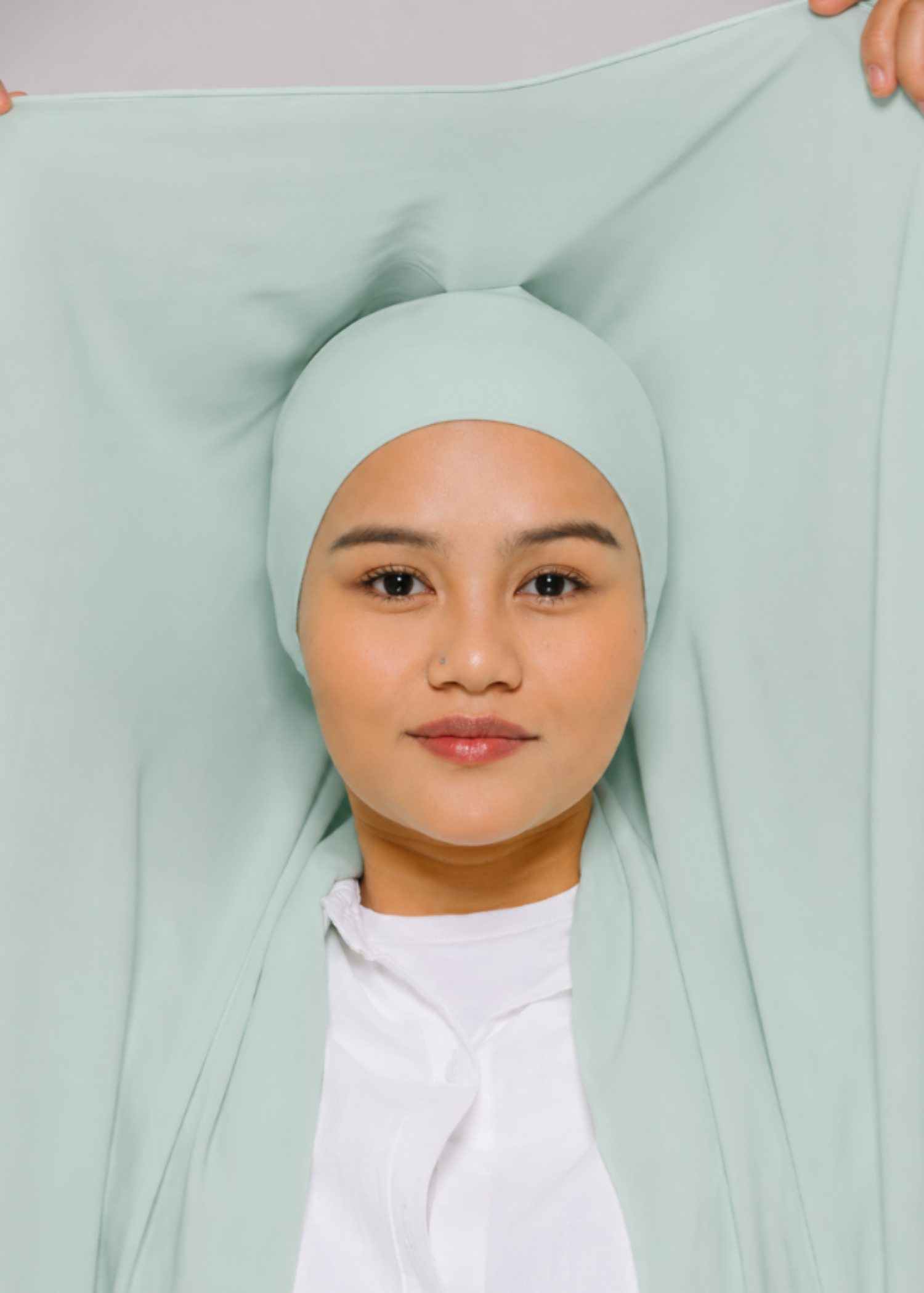 georgette Hijab in Pistachio green