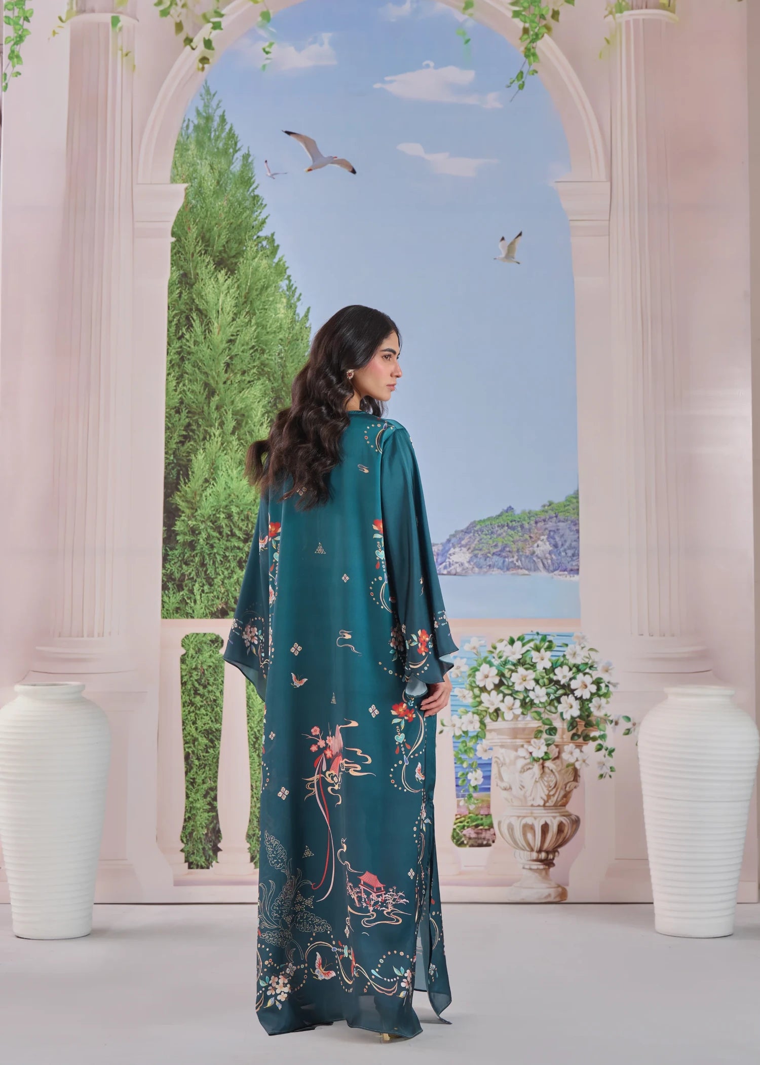 charmuse/shamooz Kaftan in Teal