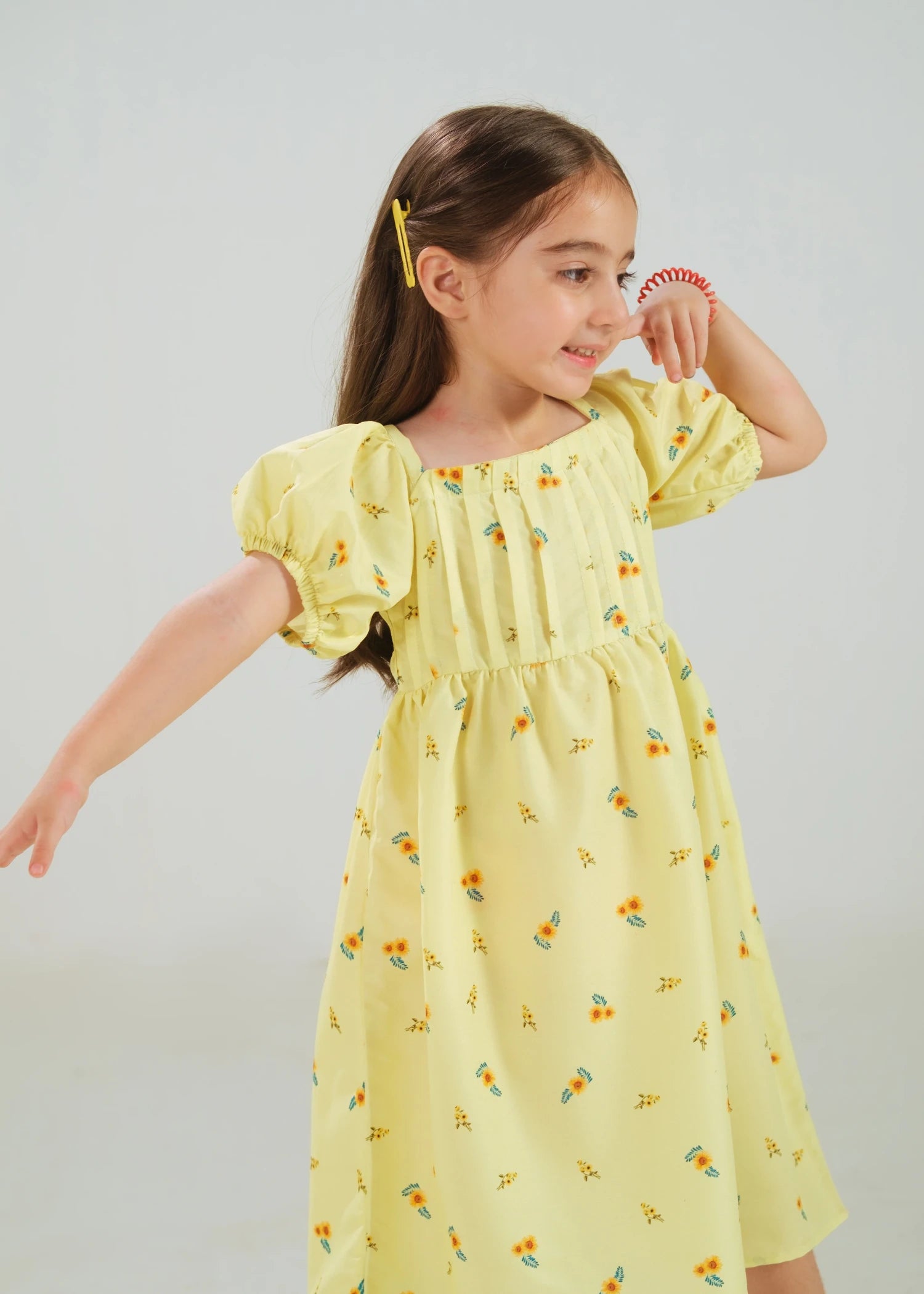 cambric Frock in Pale yellow