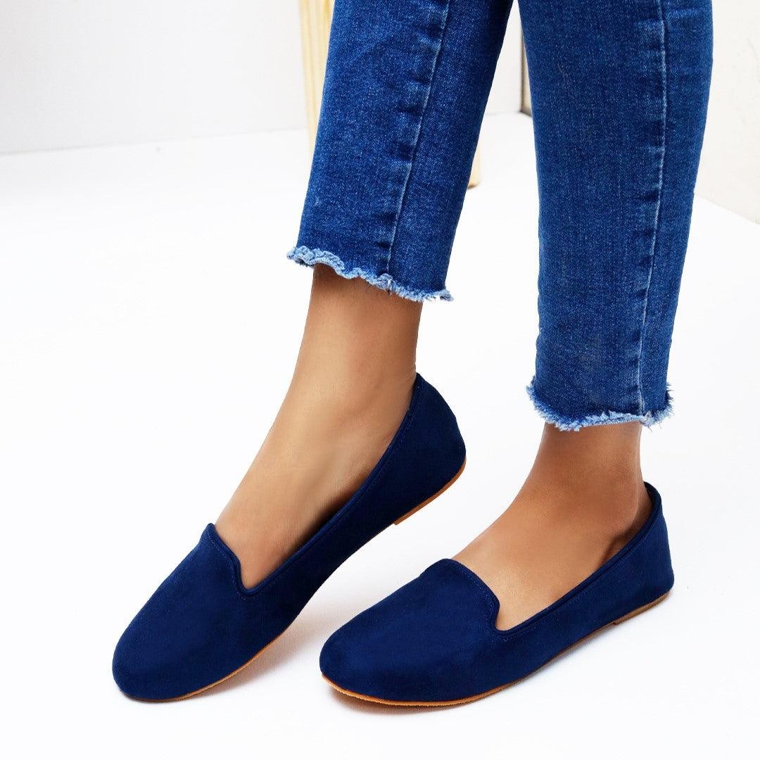 Loafers in Navy blue by - High Quality Women Loafers VVH0221