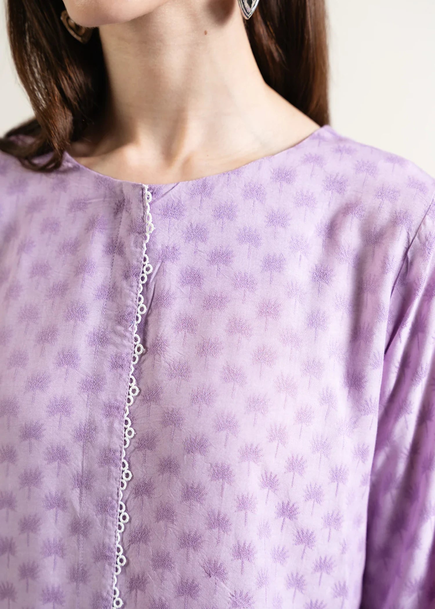 jacquard Tunic in Lilac