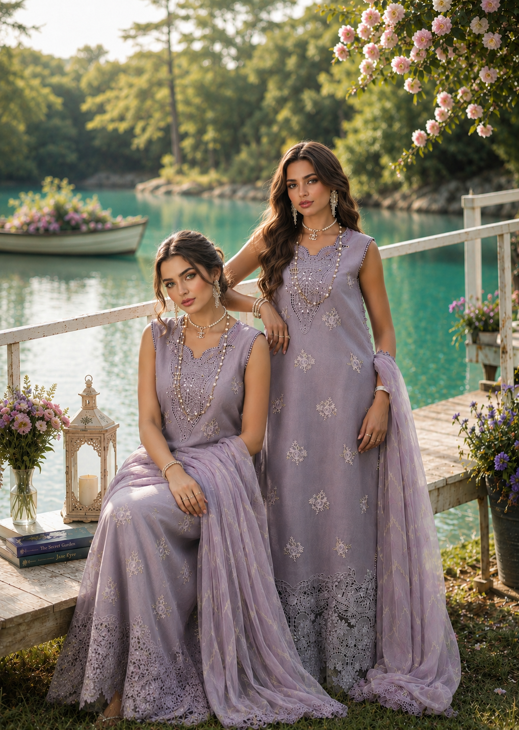 Noor Eid Printskhas Lawn – D4 – Lavender Lights