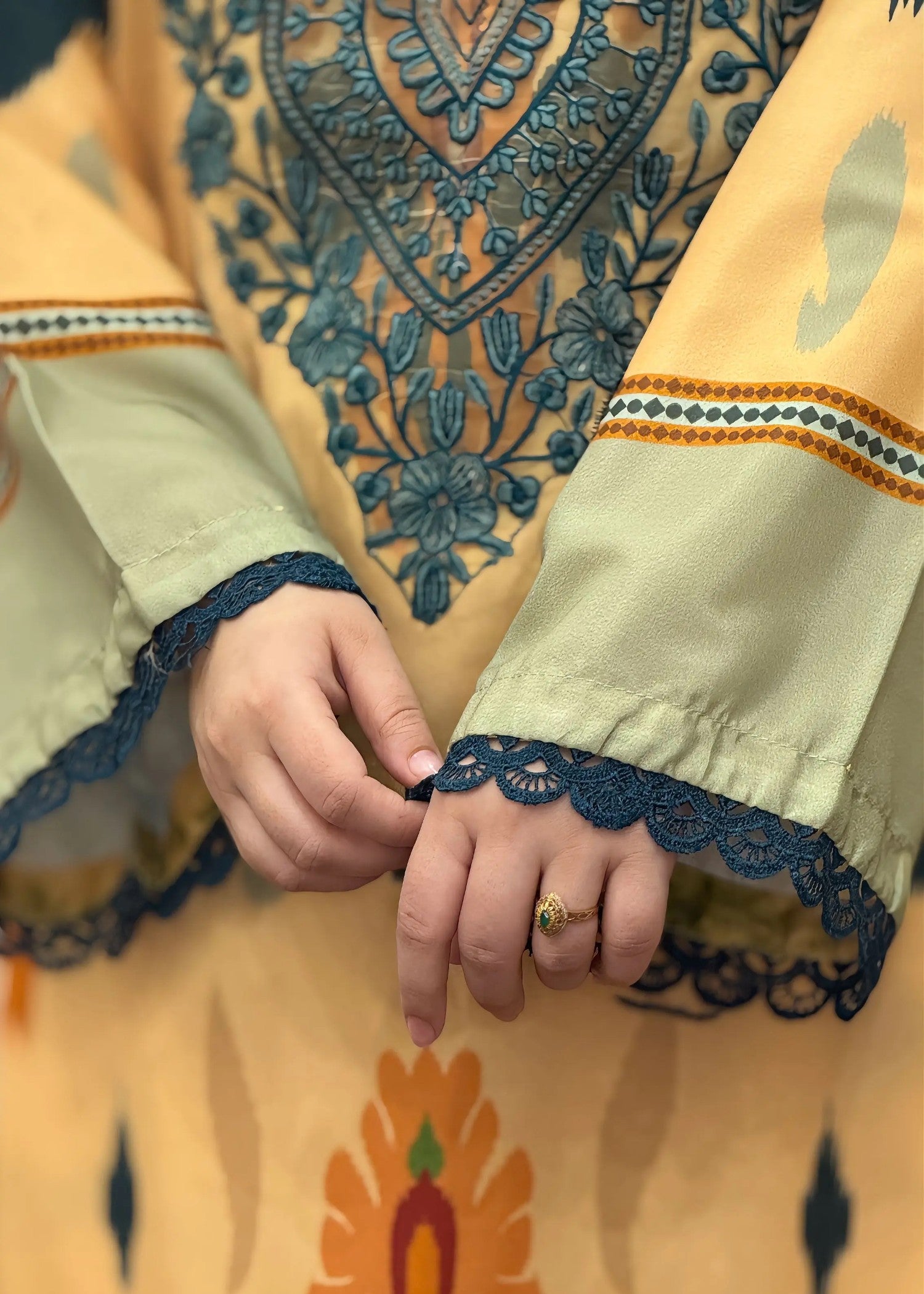 grip Kurta Set in Multi
