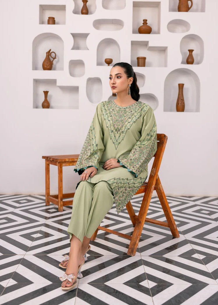 poplin Kurta Set in Sea green