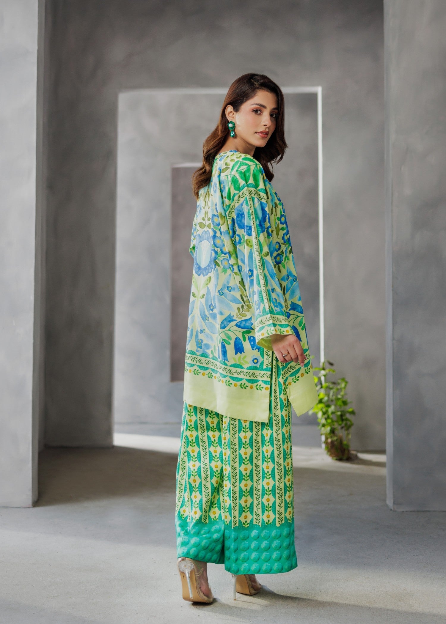 viscose Co Ord Sets in Key lime