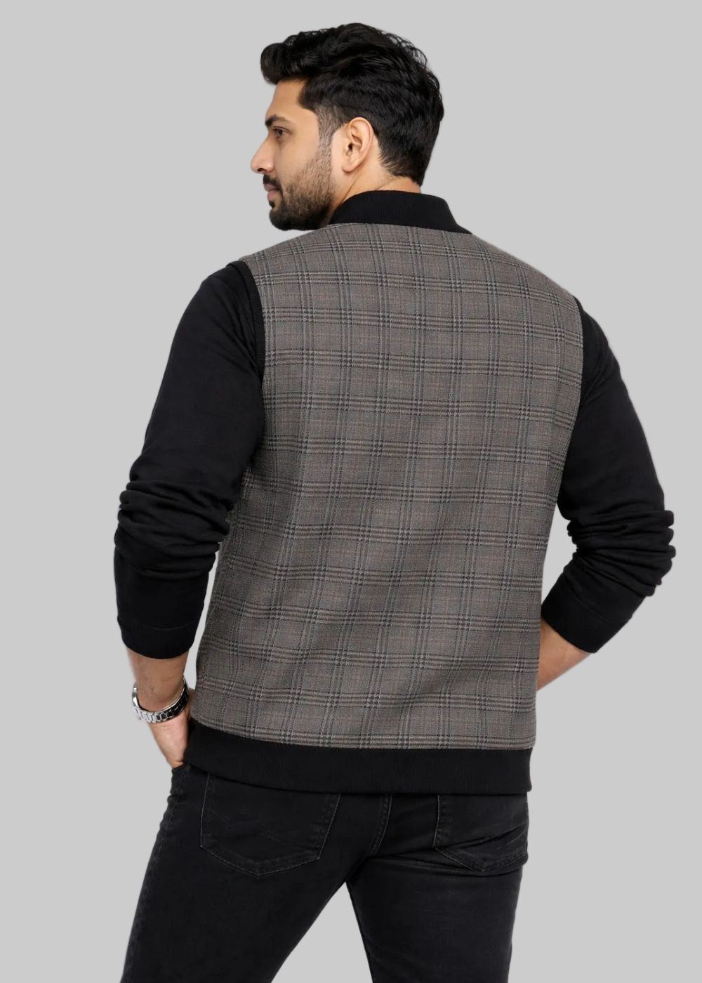 tweed wool Jacket in Grey