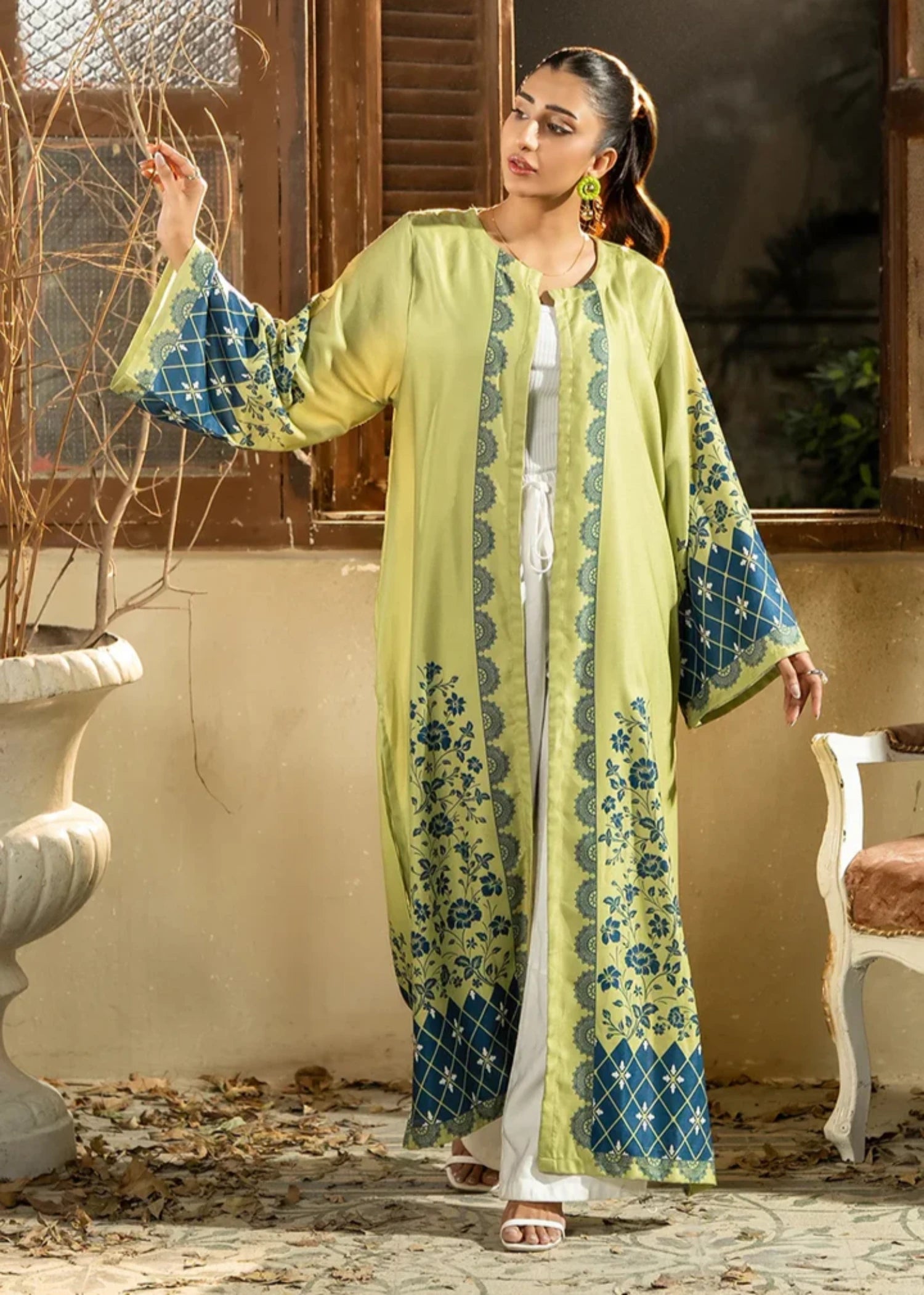 cambric Gown in Apple green