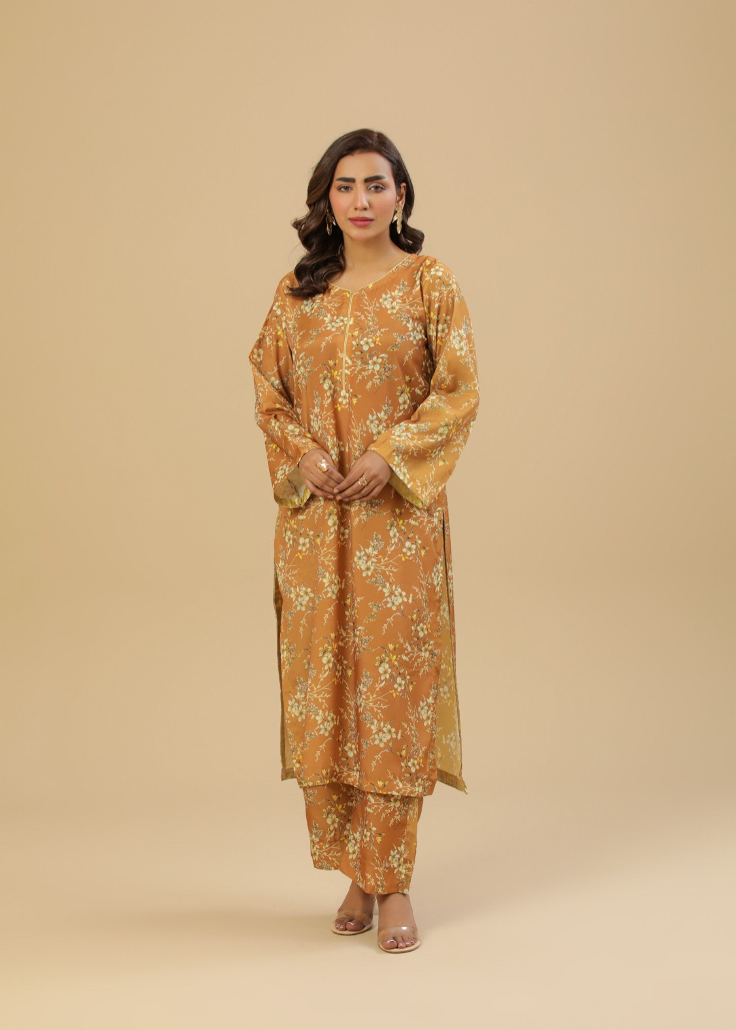 crepe Co Ord Sets in Honey