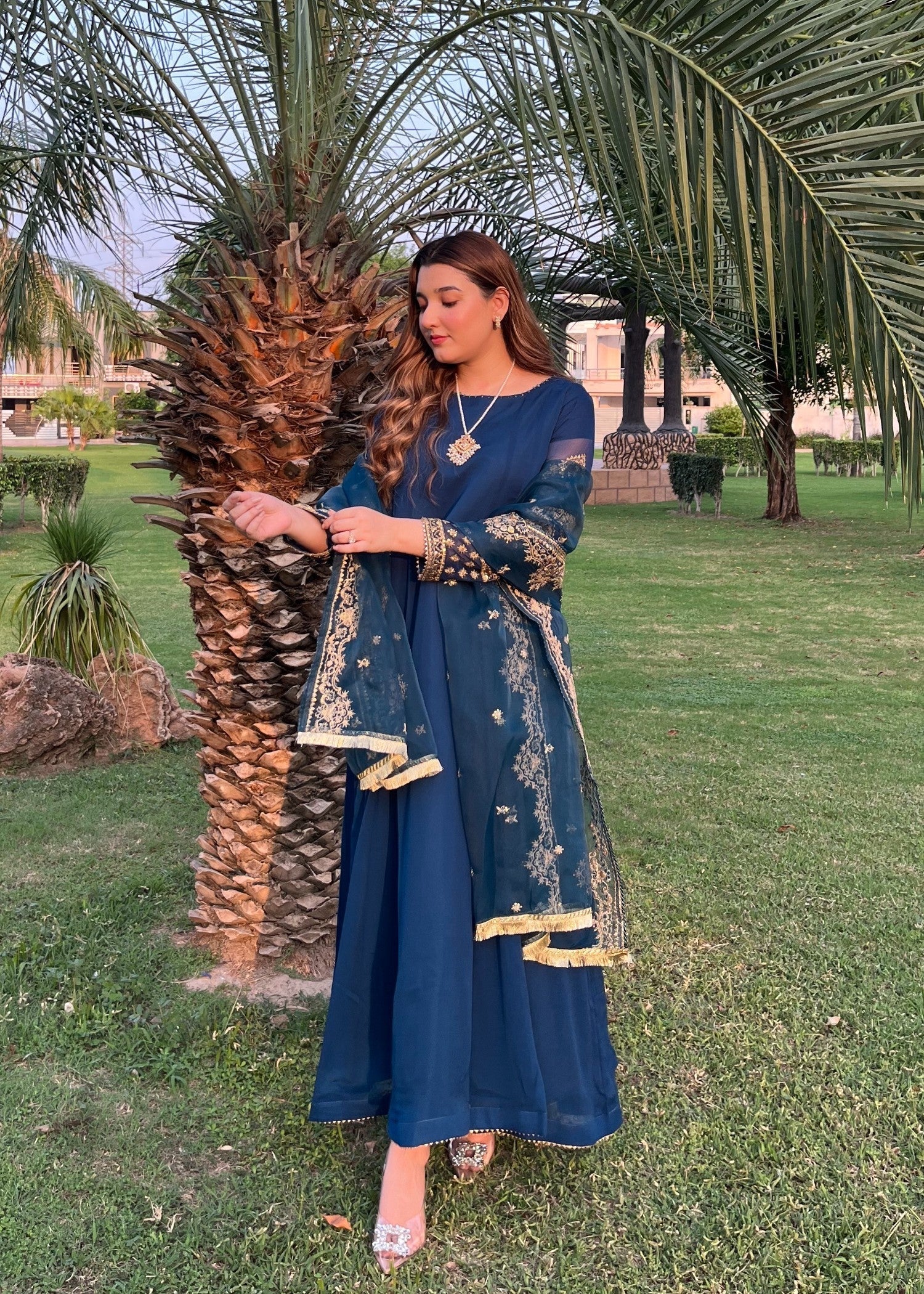 chiffon Maxi in Blue
