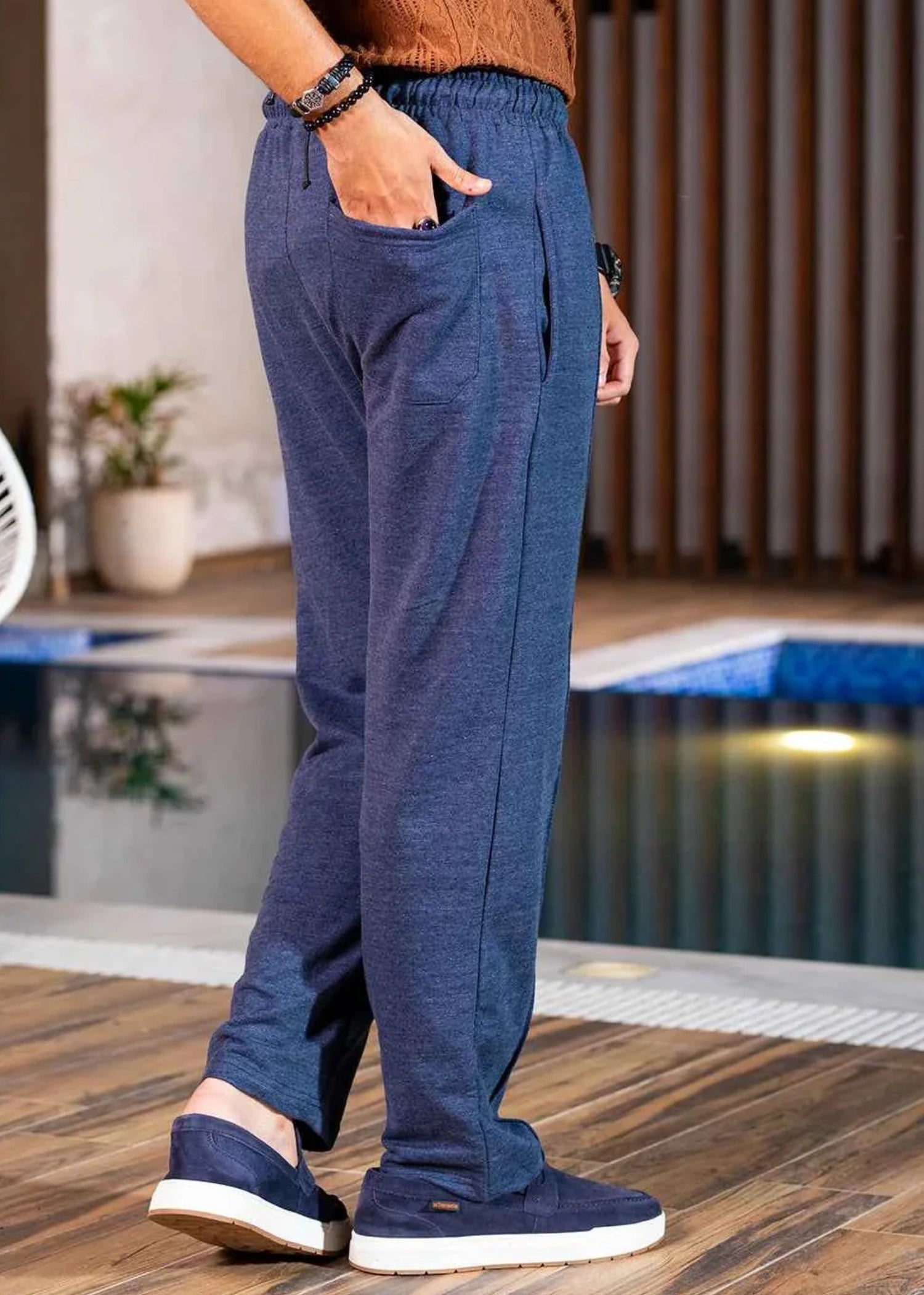 terry Trousers in Blue
