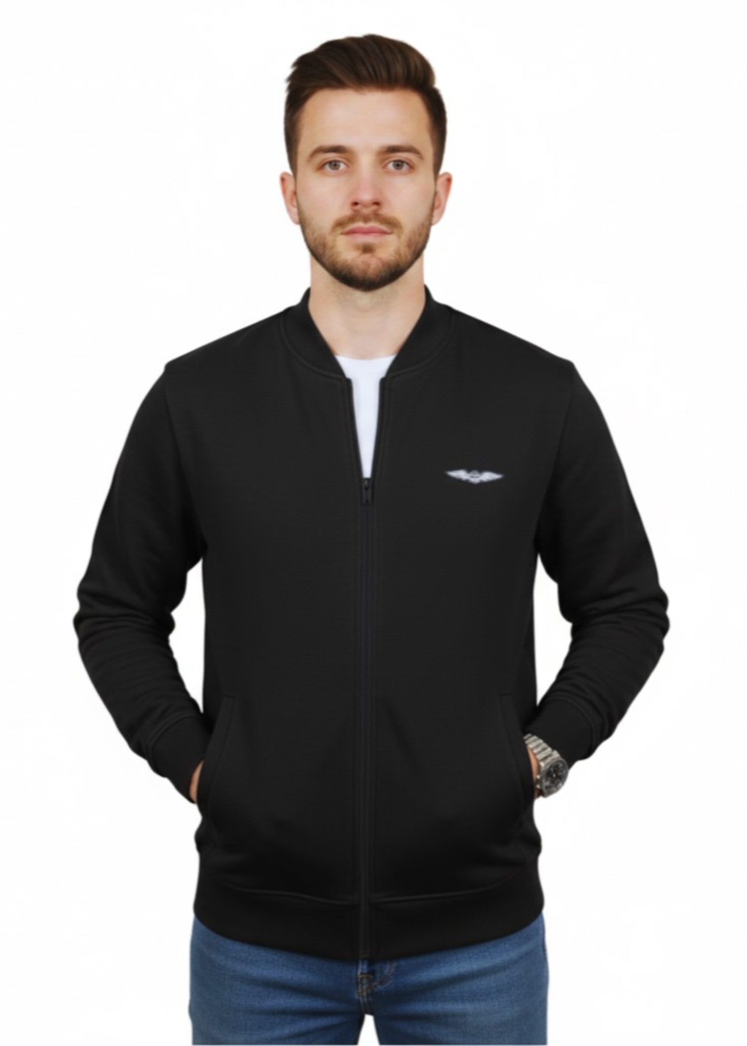 fleece Jacket in Black