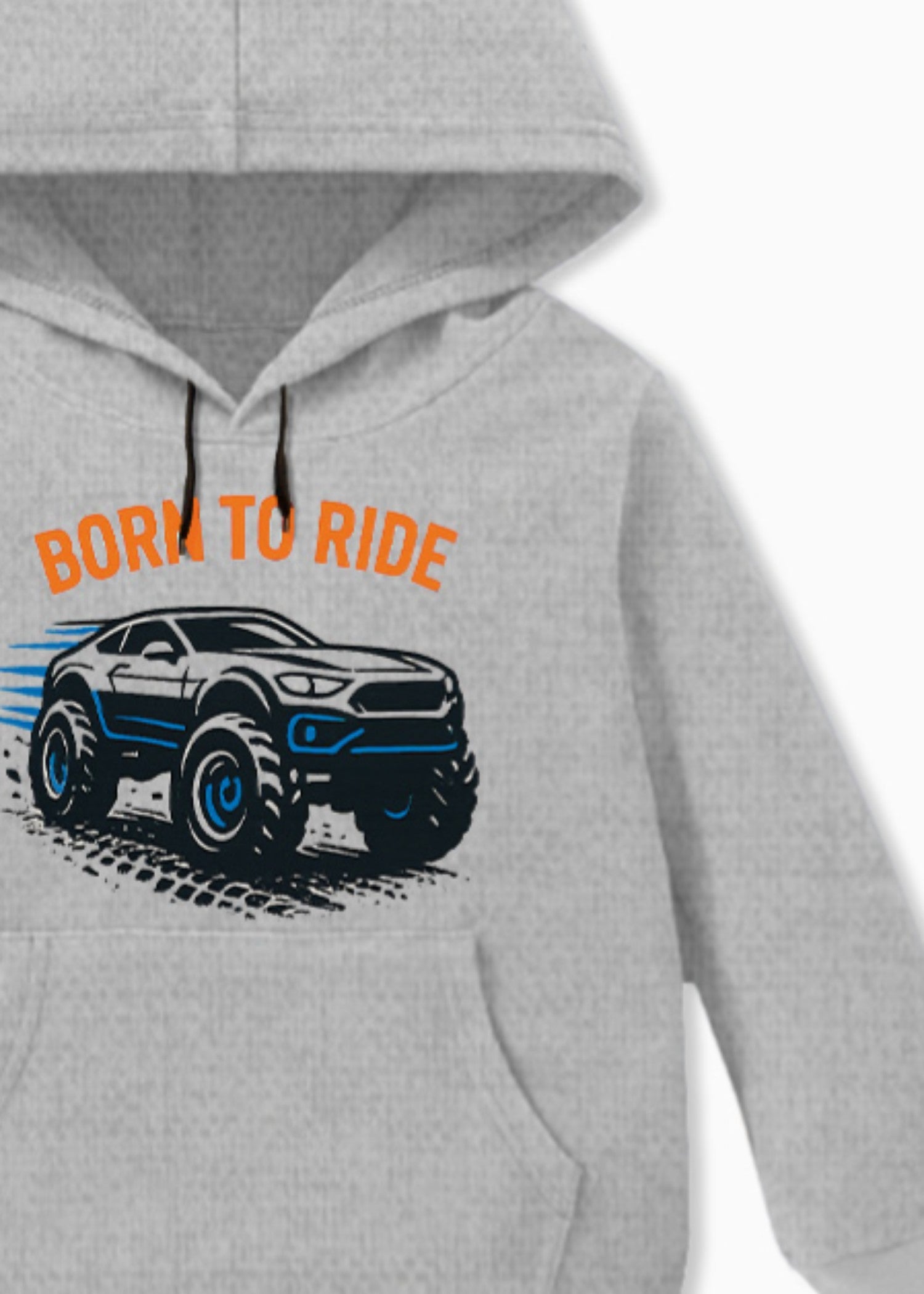 fleece Hoodie in Pastel grey