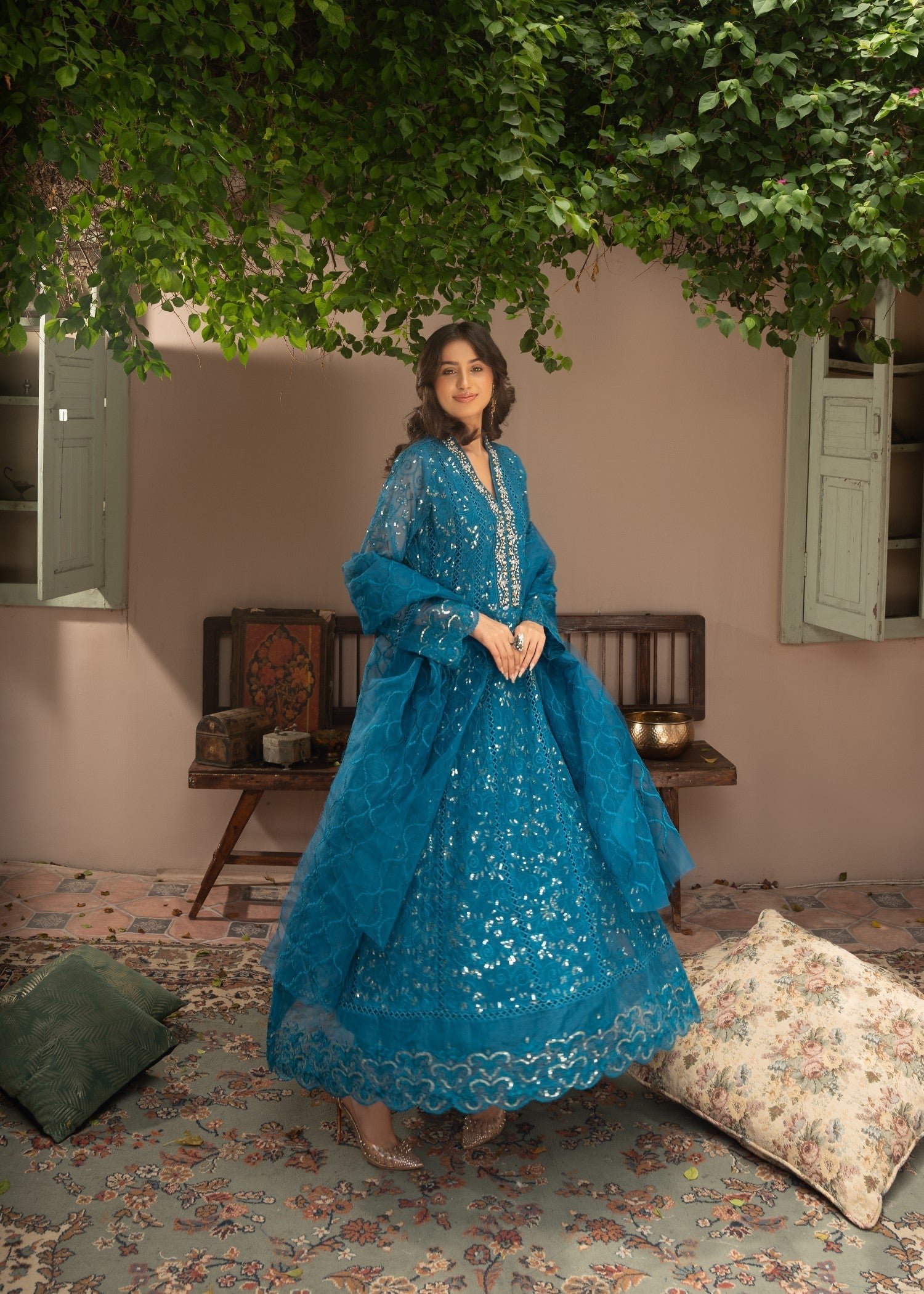organza Maxi in Teal