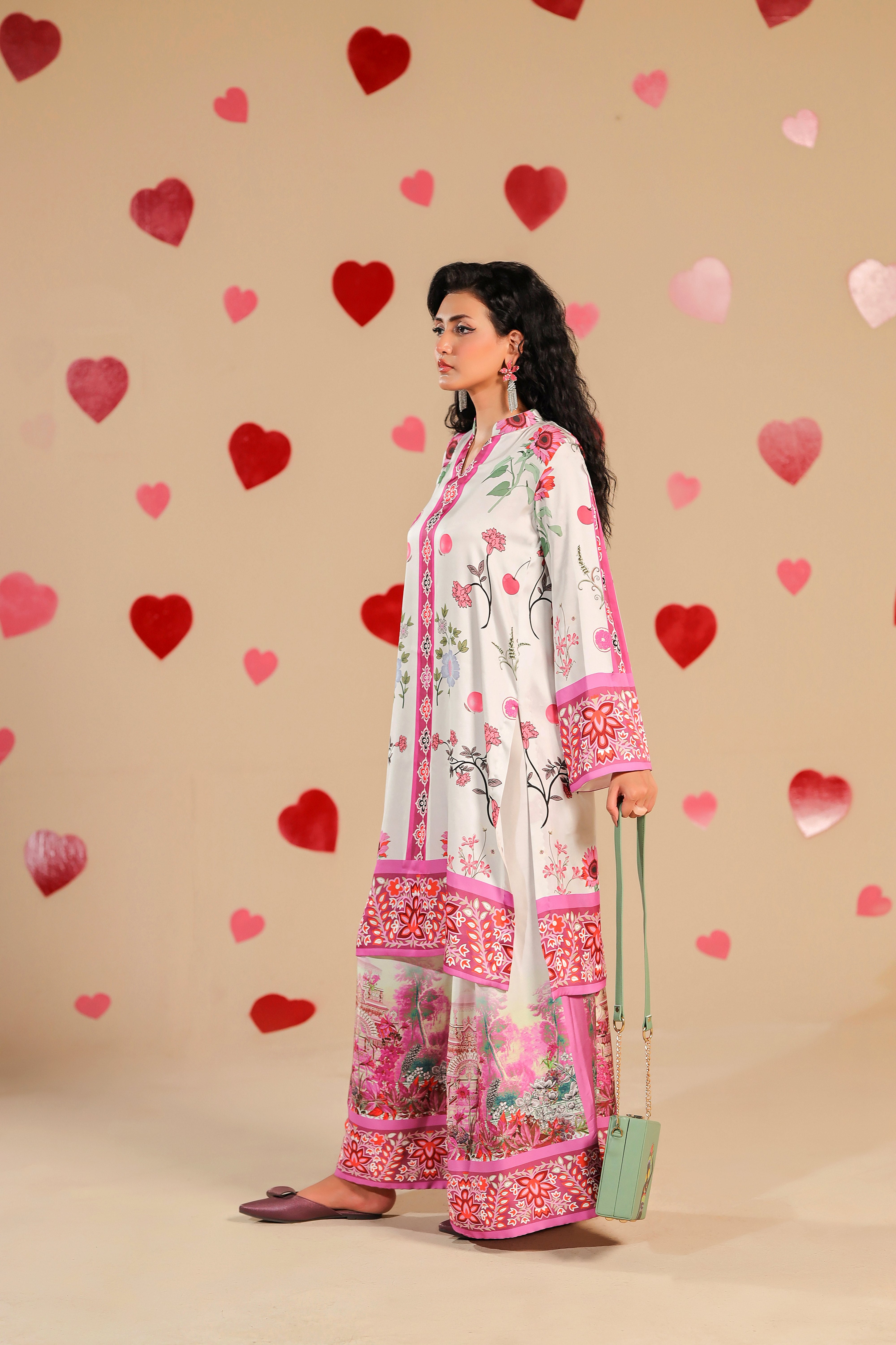 silk Co Ord Sets in Cherry blossom pink