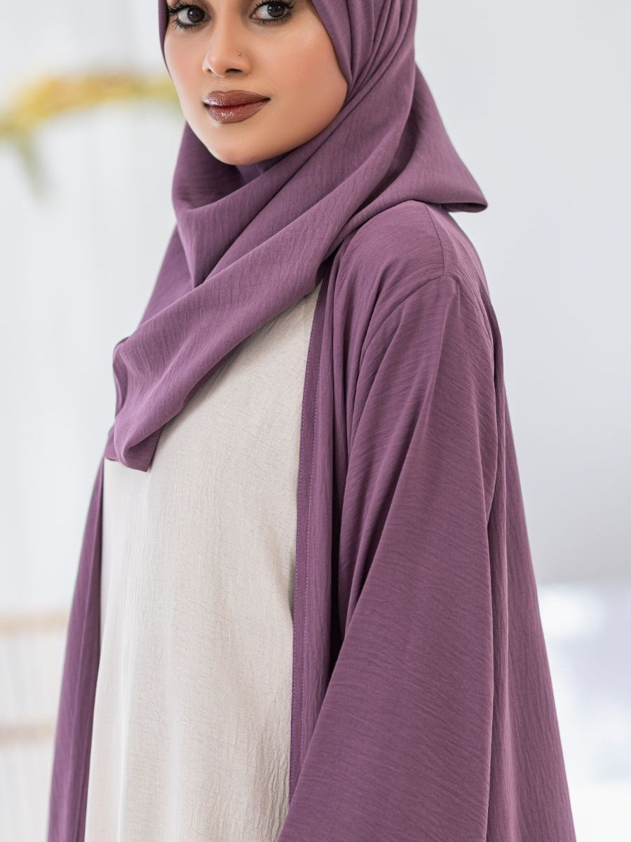 polyester Abaya in Lavender