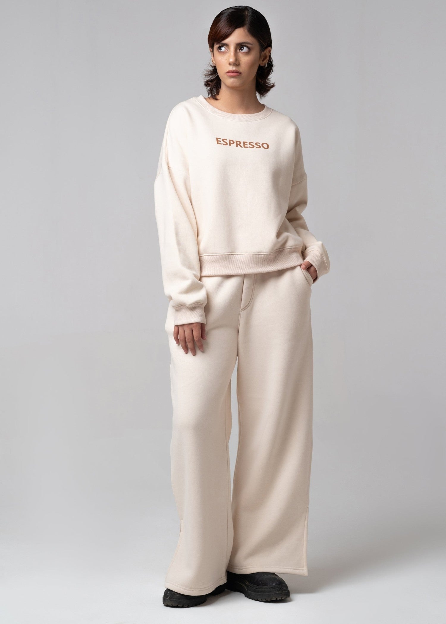 fleece Co Ord Sets in Cream