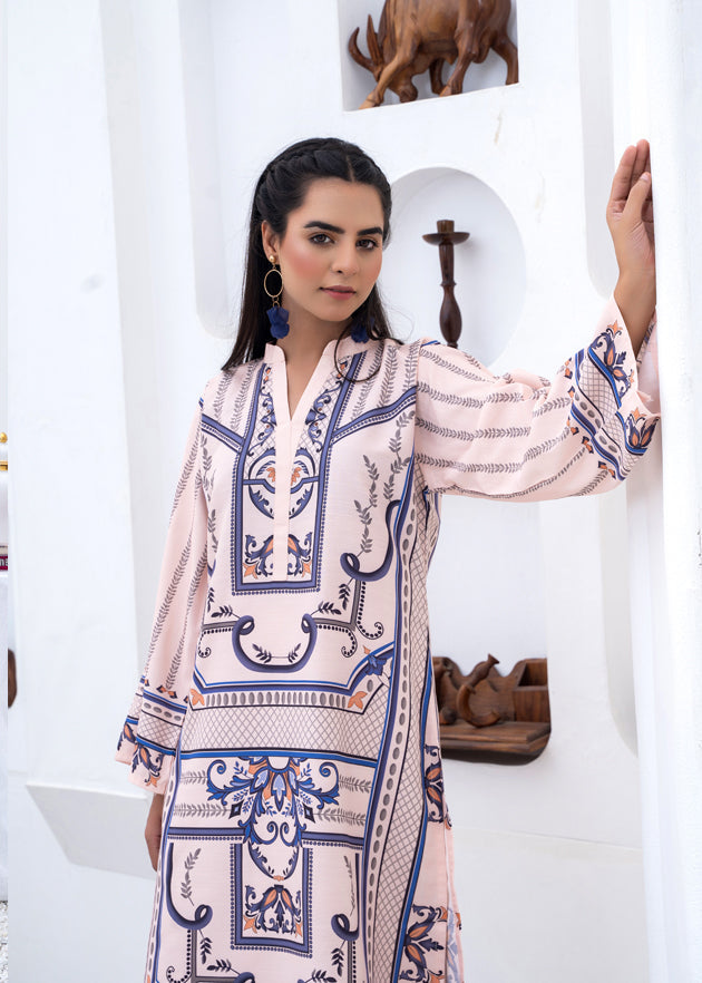 blended khaddar Co Ord Sets in Tea rose pink