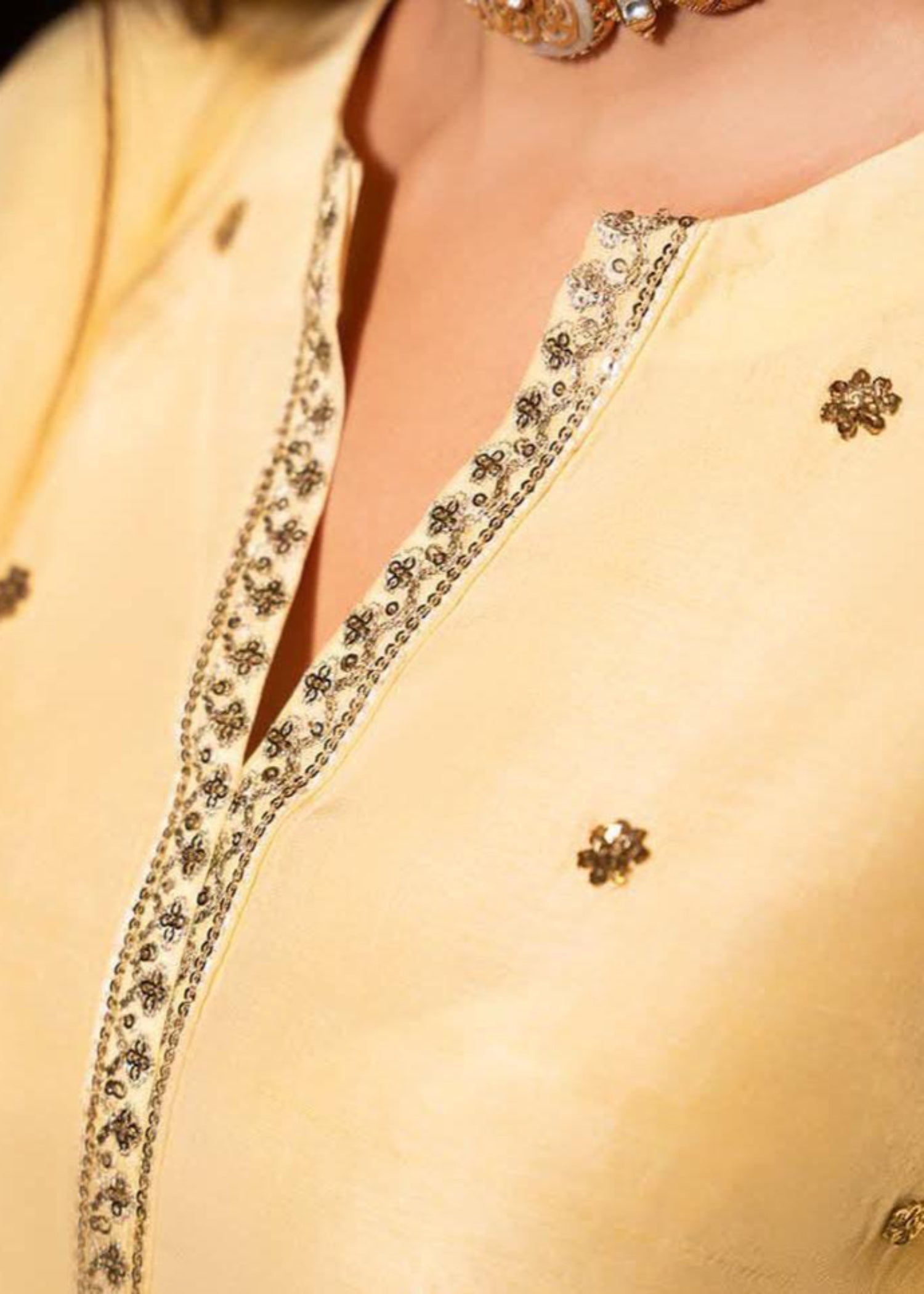 pk raw silk Kurta Set in Lemon