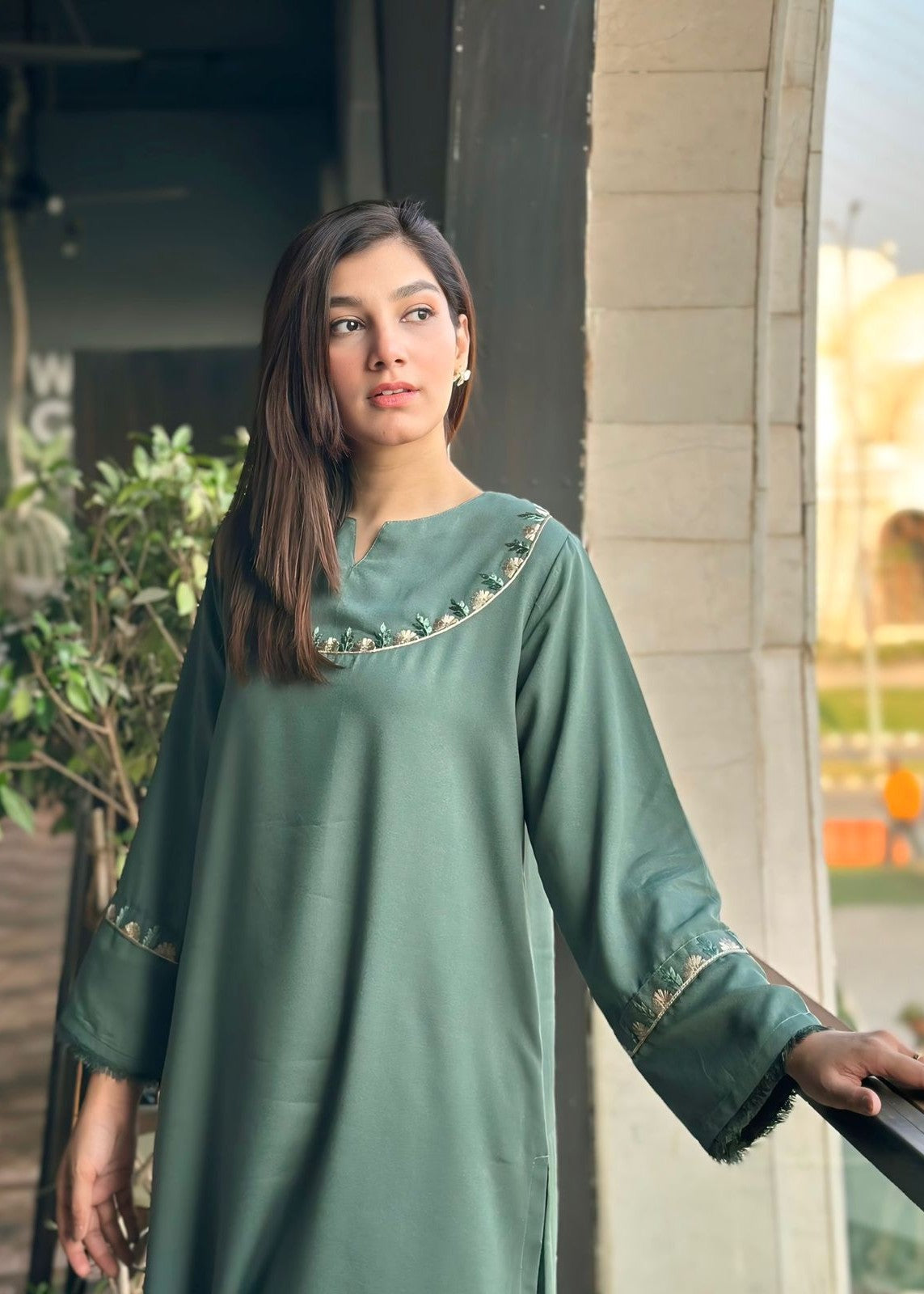 karandi Co Ord Sets in Sage green