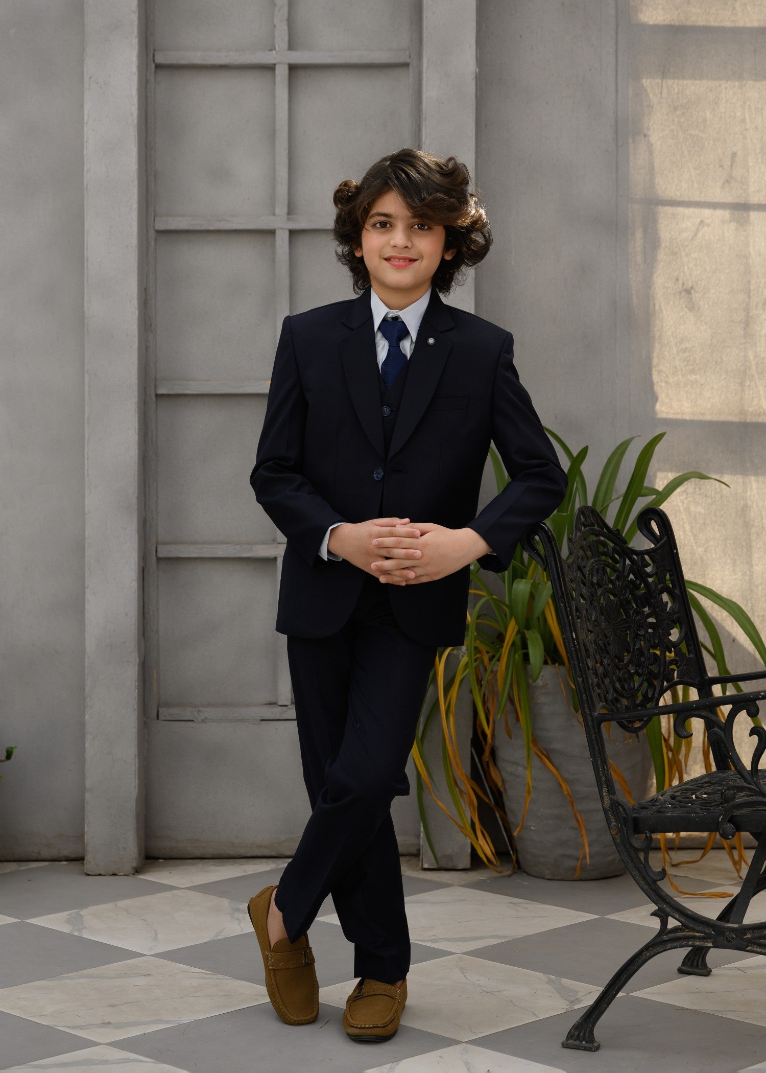 wash & wear Suits in Navy blue