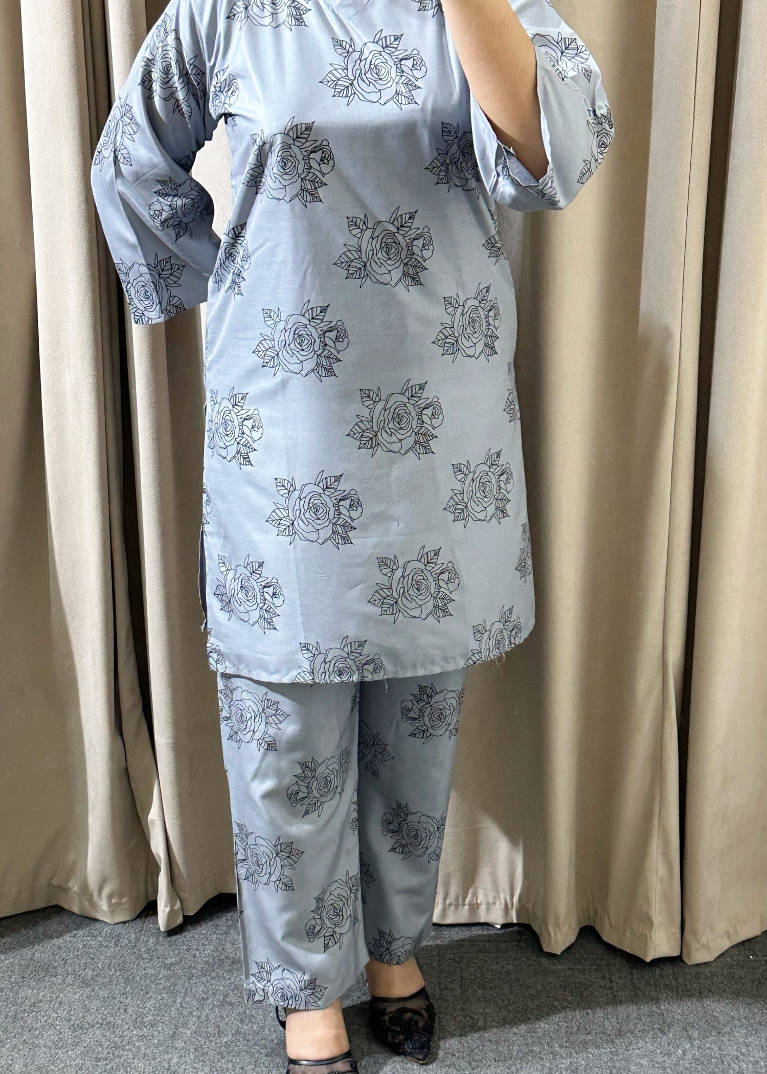 linen Co Ord Sets in Ash grey