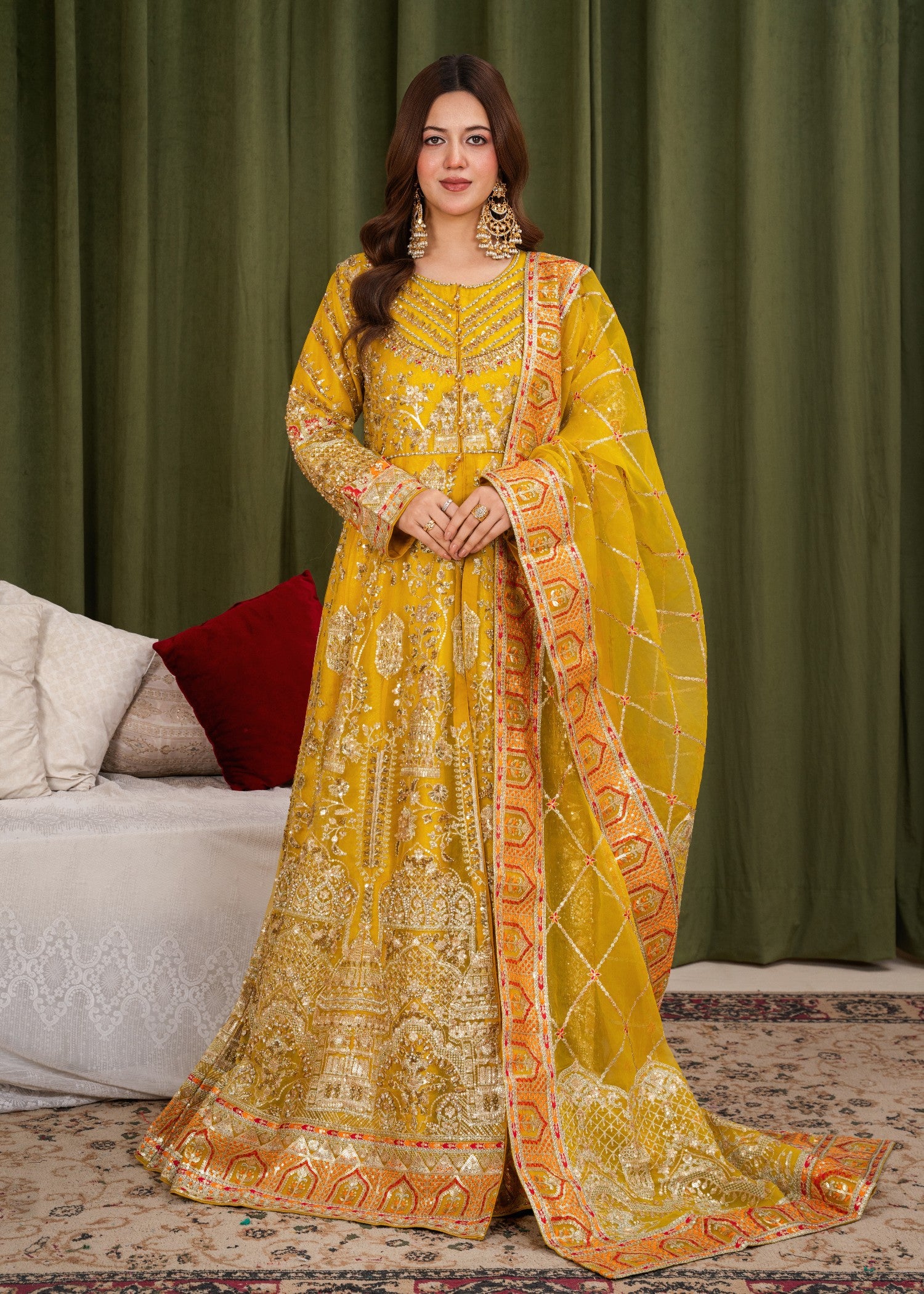 organza Maxi in Golden orange