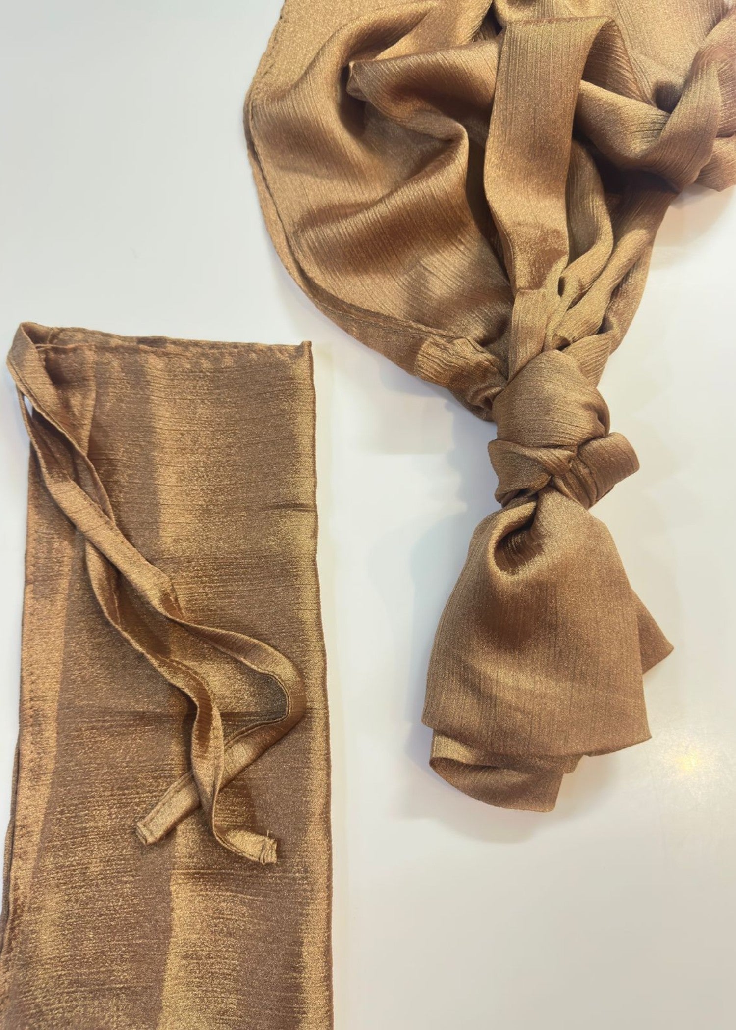 banarsi silk Hijab in Copper