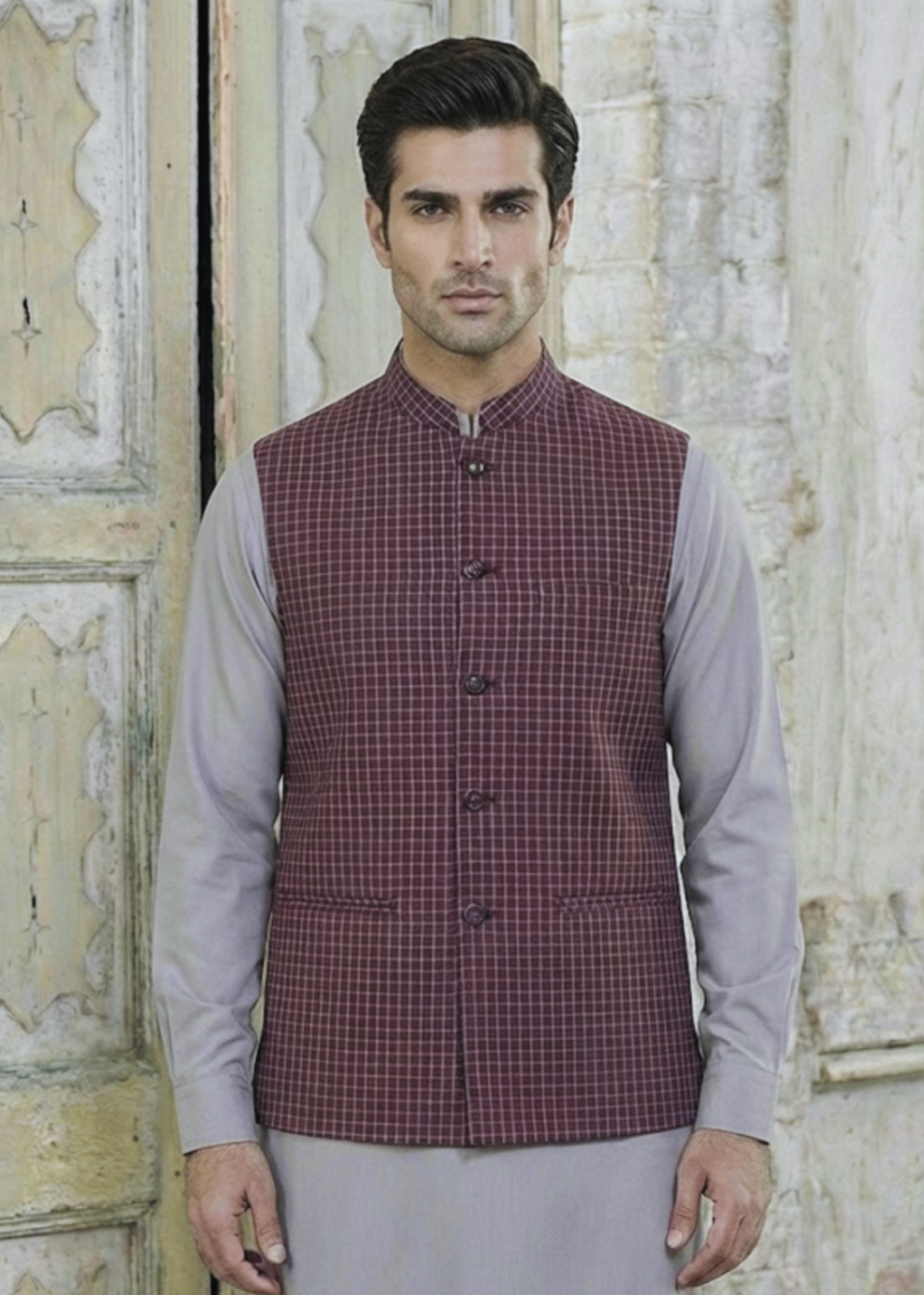 yarn dyed Waistcoat in Multi