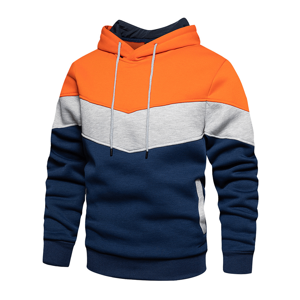 New European and American Men'S Color Matching and Color Matching Fashion