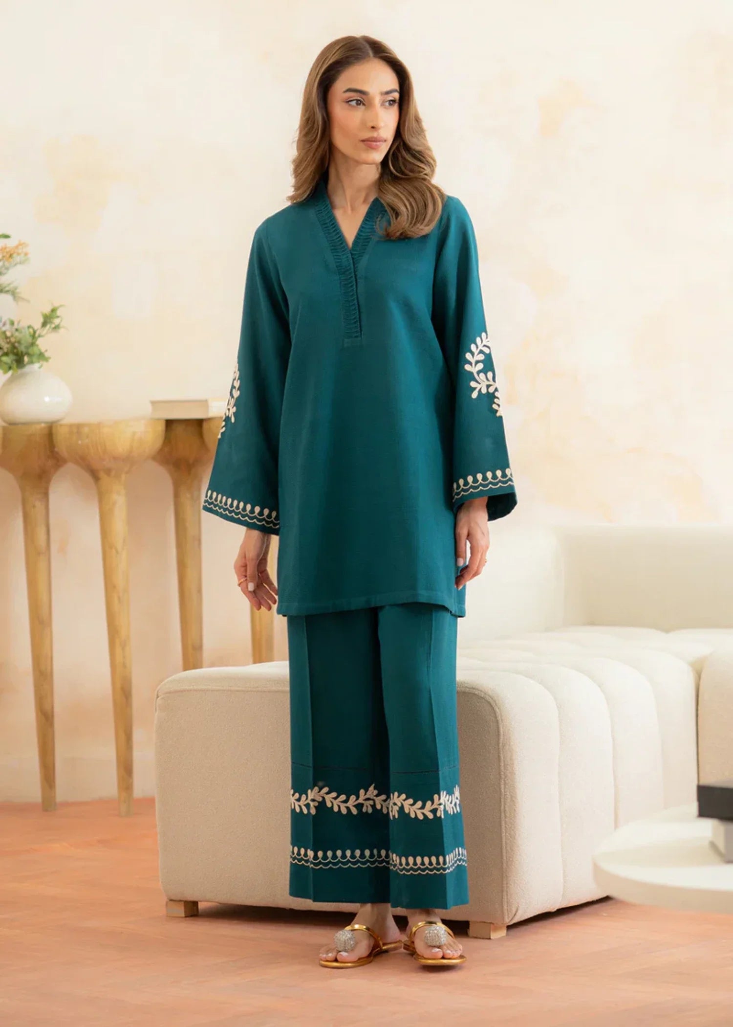 dobby Co Ord Sets in Teal