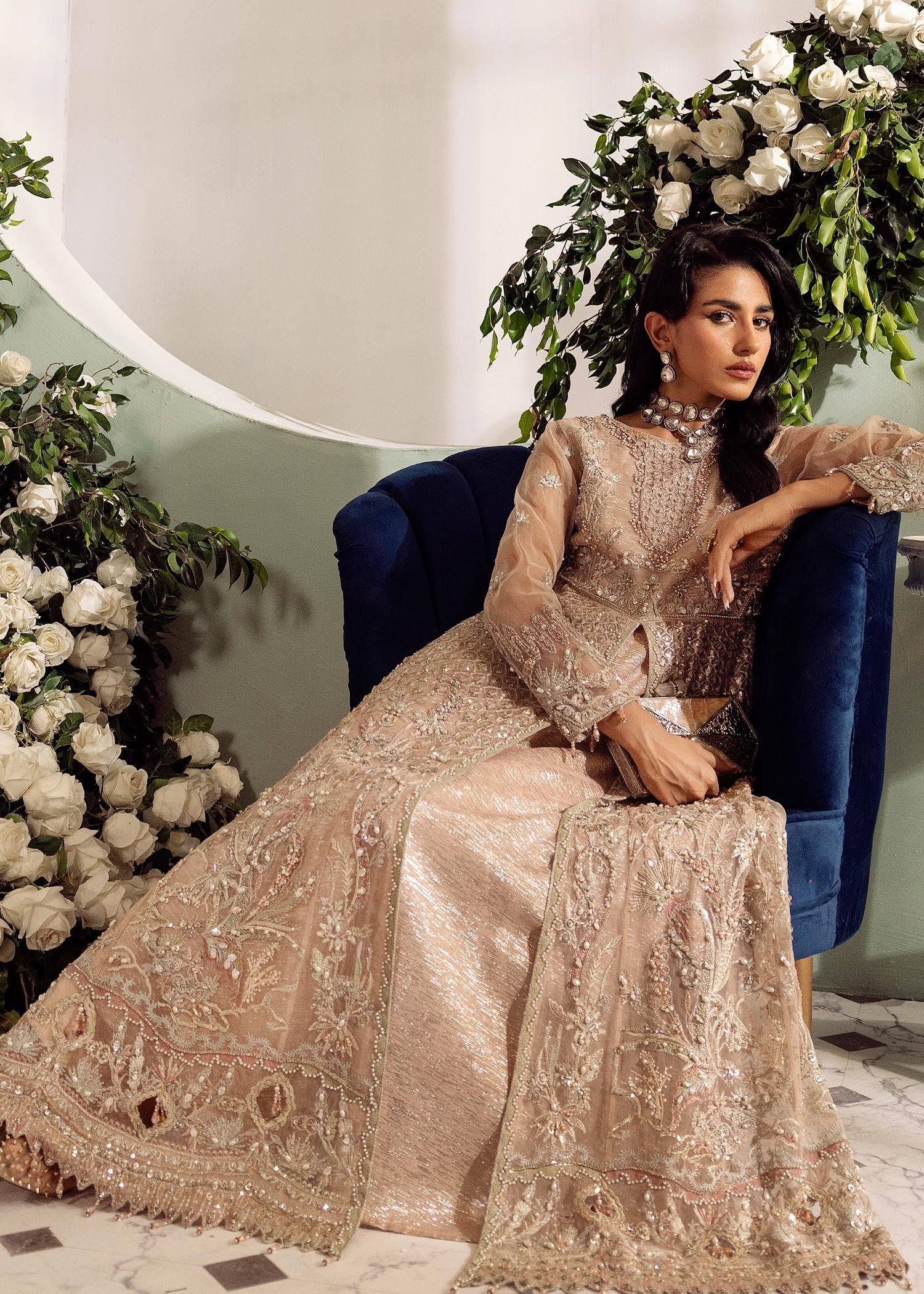 organza Maxi in Pale pink