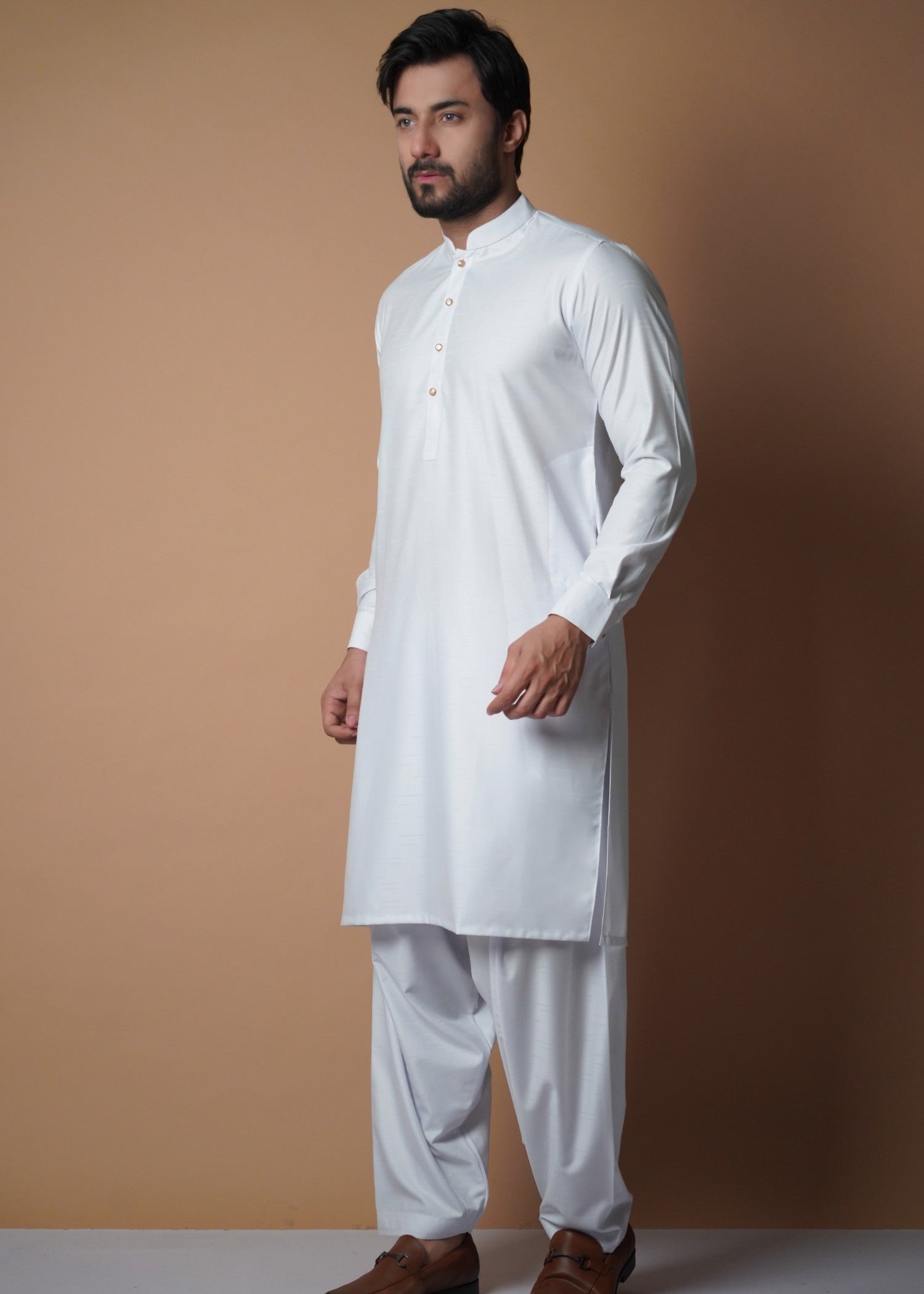 cotton viscose Shalwar Kameez in White