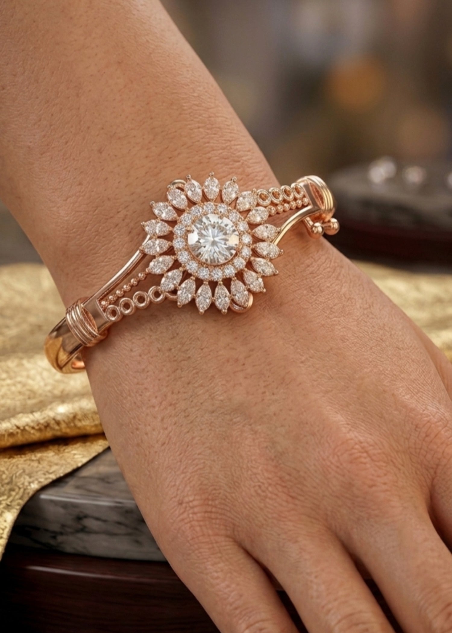 Bracelet in Gold Color by - Trendy Women Bracelet XTL9657