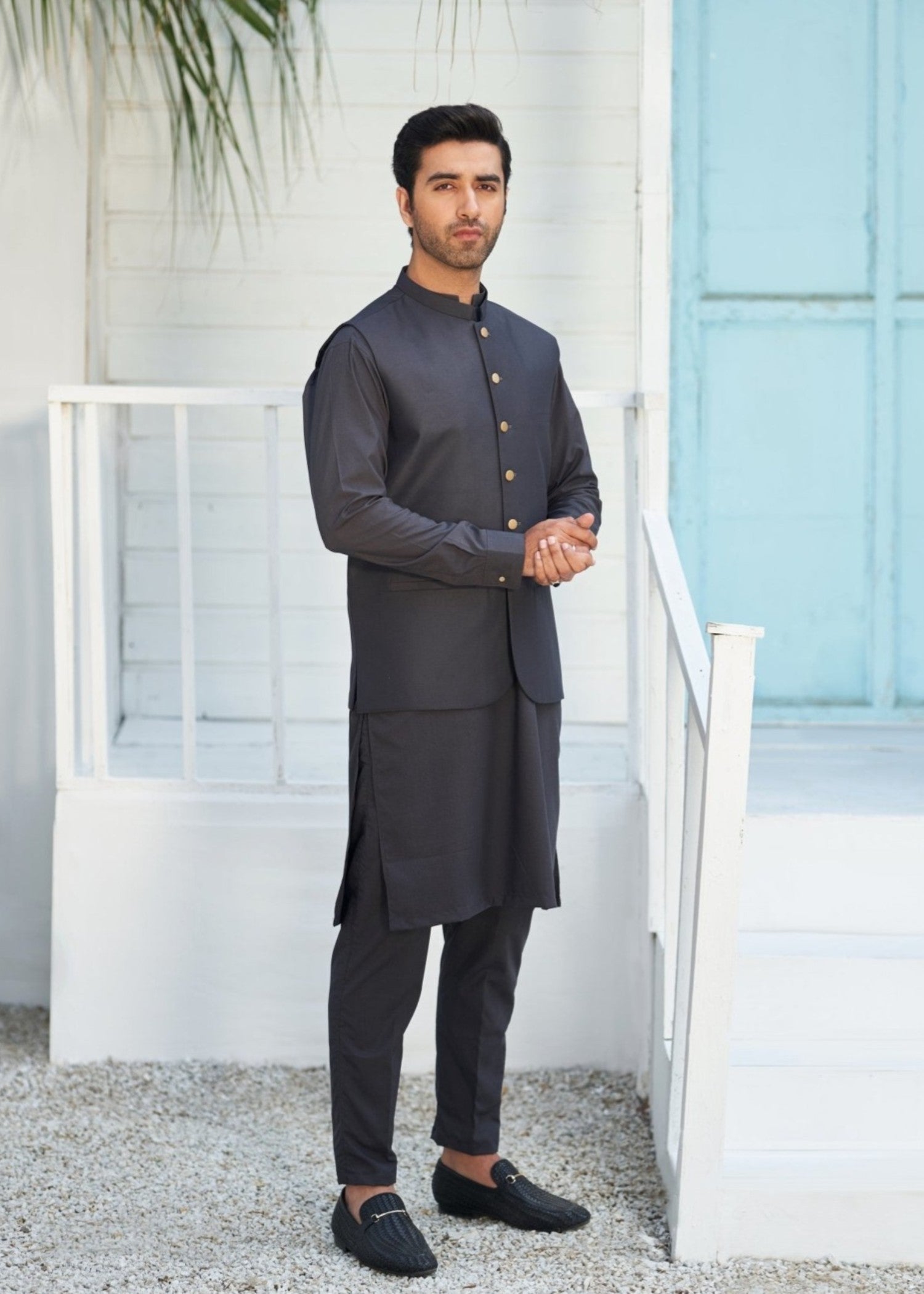 suiting Waistcoat in Slate grey