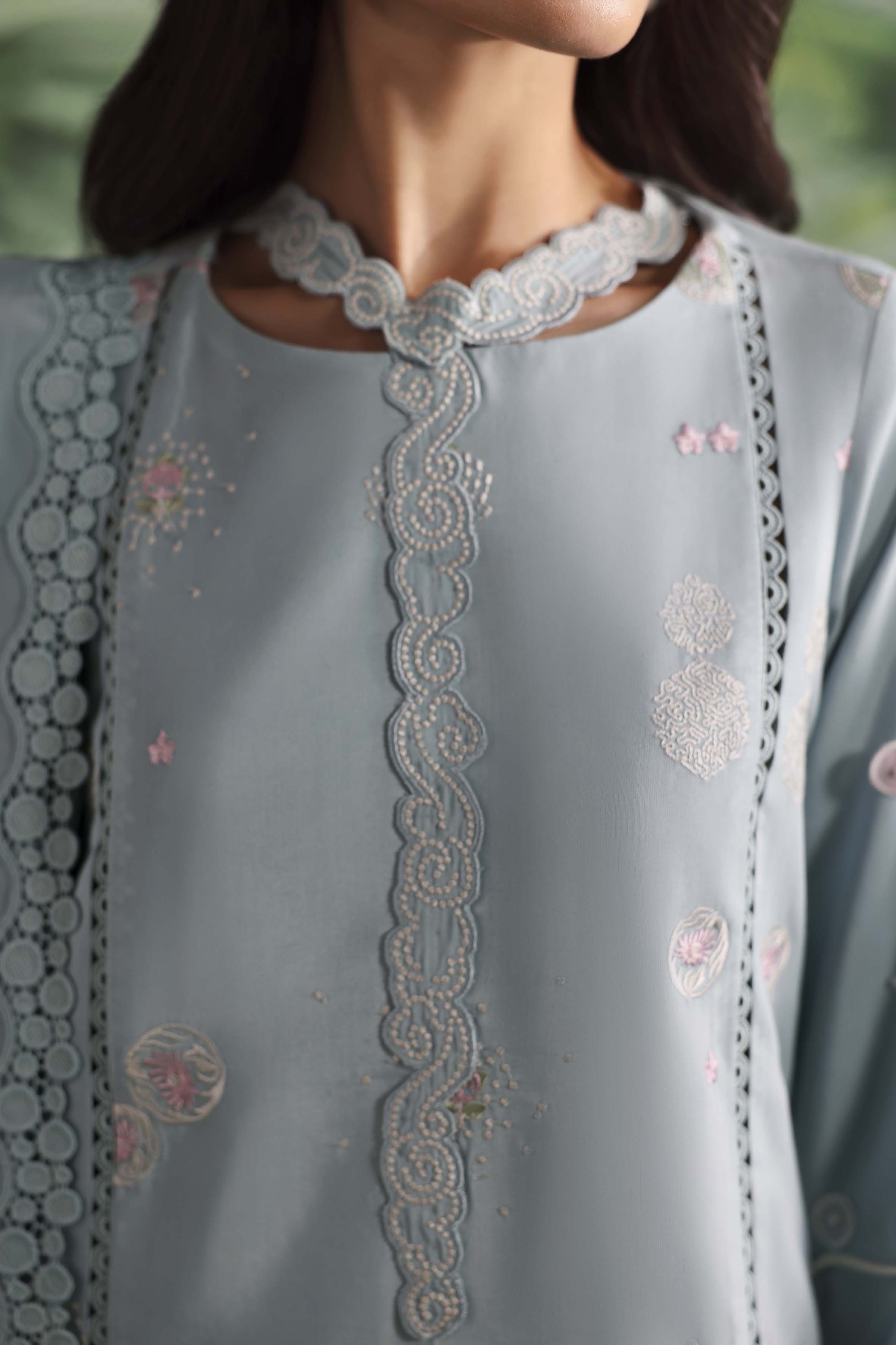 silk Kurta Set in Baby blue