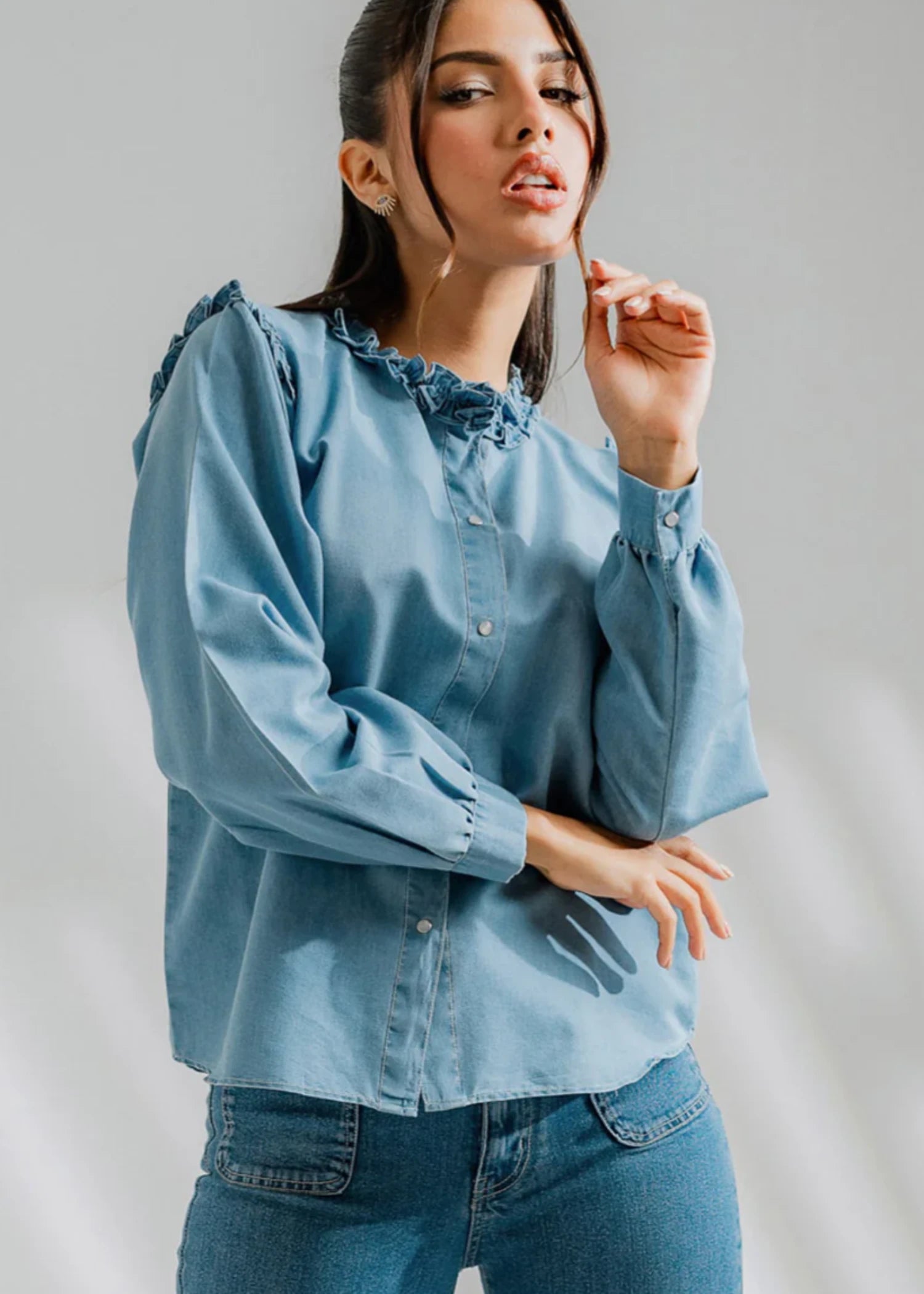 cotton Top in Powder blue