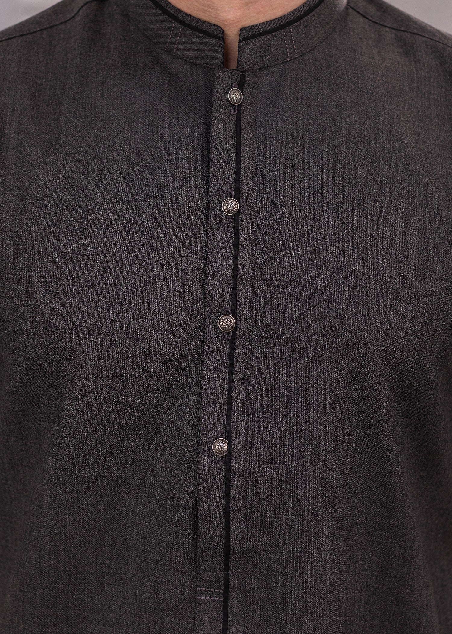 tropical Kurta Set in Obsidian