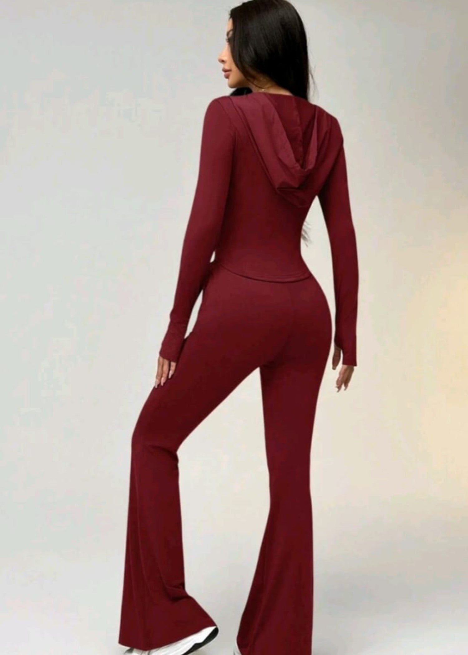 polyester Tracksuit in Burgundy