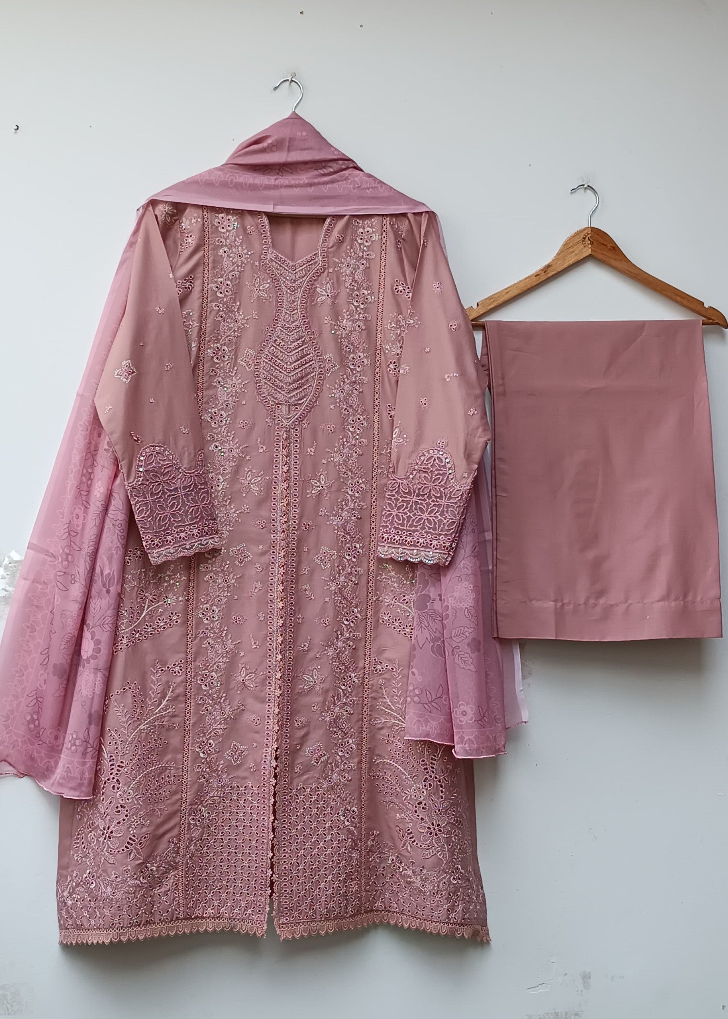 cotton Kurta Set in Pale pink