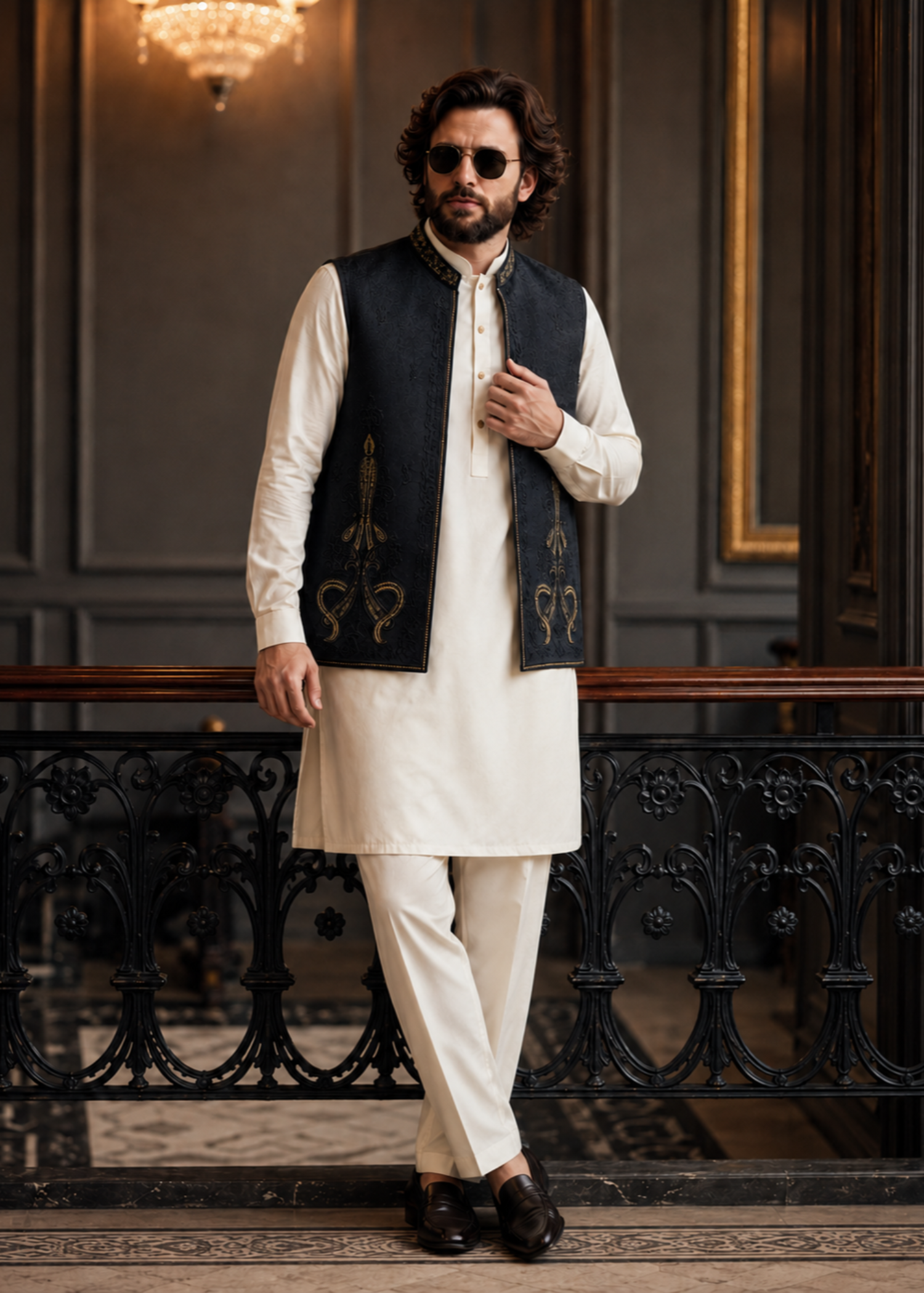 suiting Waistcoat in Black