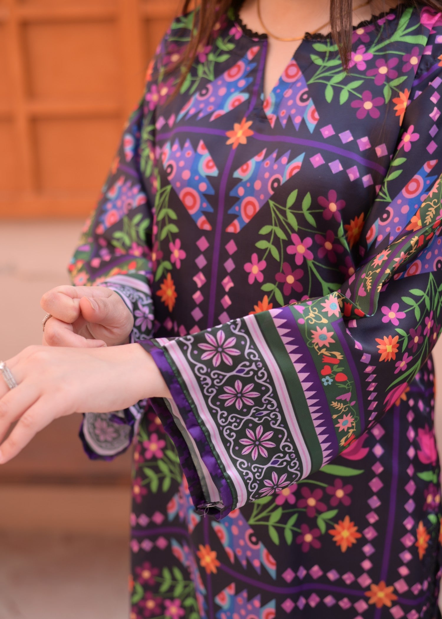 silk charmeuse Co Ord Sets in Royal purple